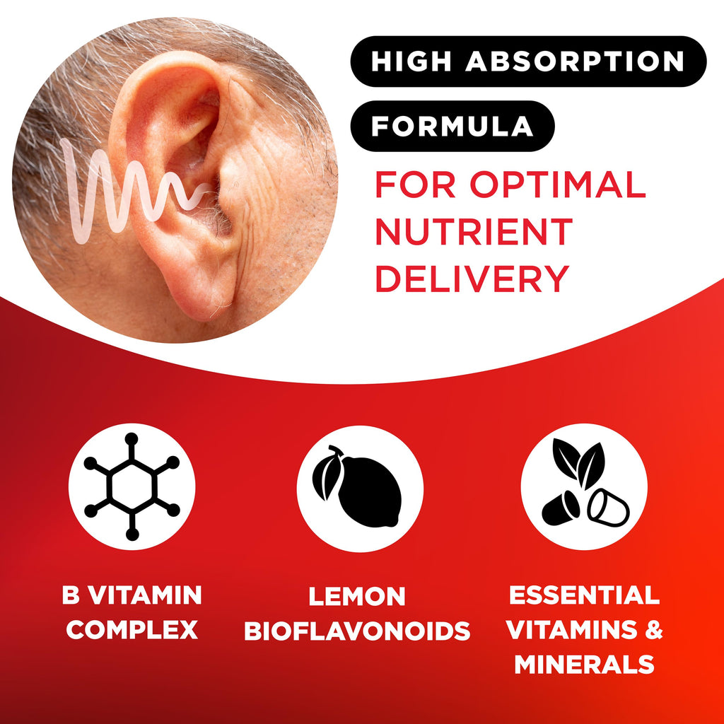 Lipo Flavonoid Ear Ringing - Doctor-Recommended for Ringing Ears – Clinically Proven Lemon Bioflavonoid Complex with Vitamins C, B1, B2, B6, B12,