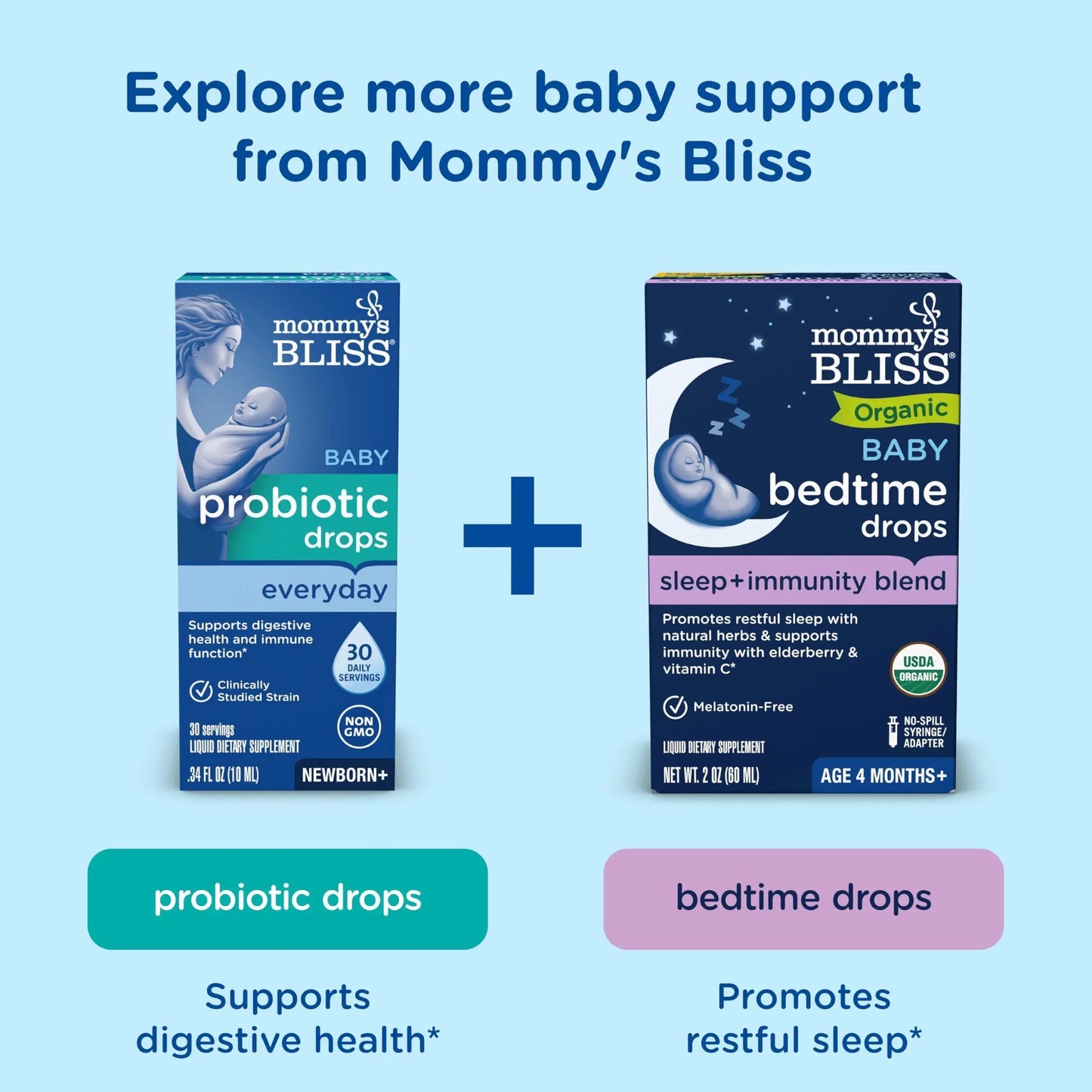 Mommy's Bliss Baby Multivitamin + Iron, Daily Essential Baby Vitamins for Immune Support, Healthy Growth & Bone Development, Age 2 Months+, 30 ml Mommy's Bliss