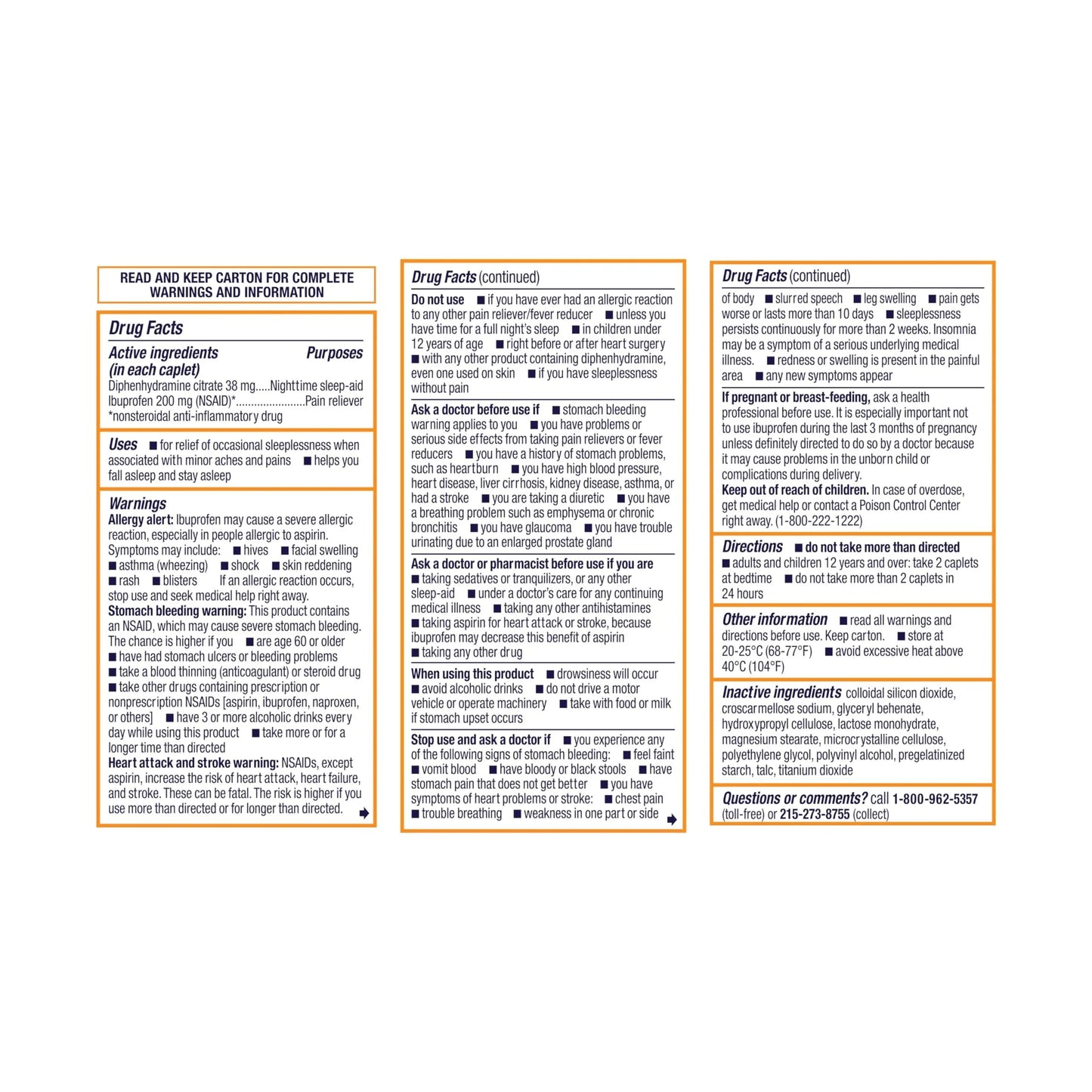 Motrin PM Caplets with 200 mg Ibuprofen & 38 mg Diphenhydramine Sleep Aid, Nighttime Pain Reliever for Minor Aches & Pains, Bulk, 80 ct MotrinBuy Supplements Australia