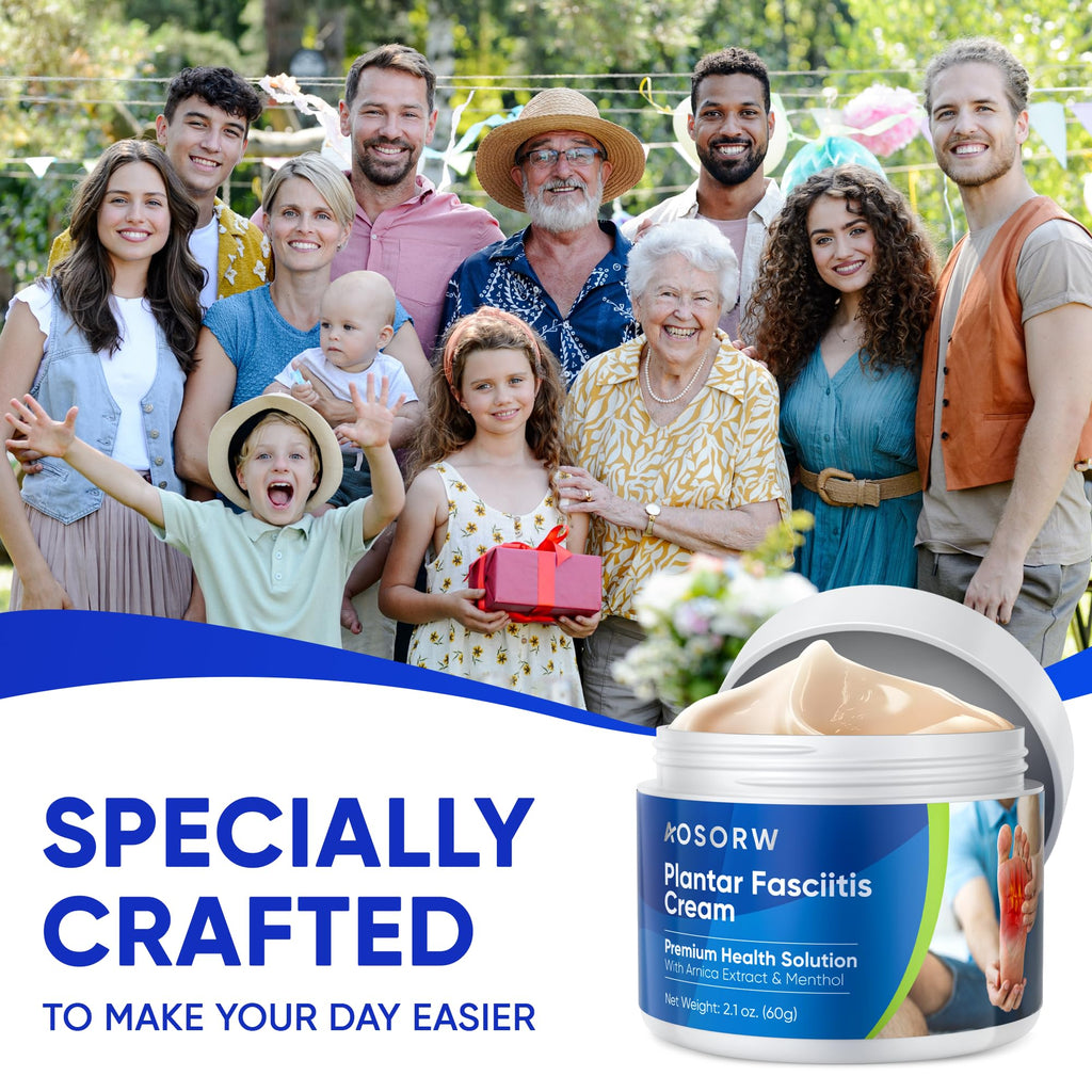 AOSORW Plantar Fasciitis Relief Cream - Natural Herbal Formula for Foot, Heel Spur, Ankle, Leg & Hand Discomfort - Premium Health Care Products - 60g (Pack of 1) AOSORWBuy Supplements Australia