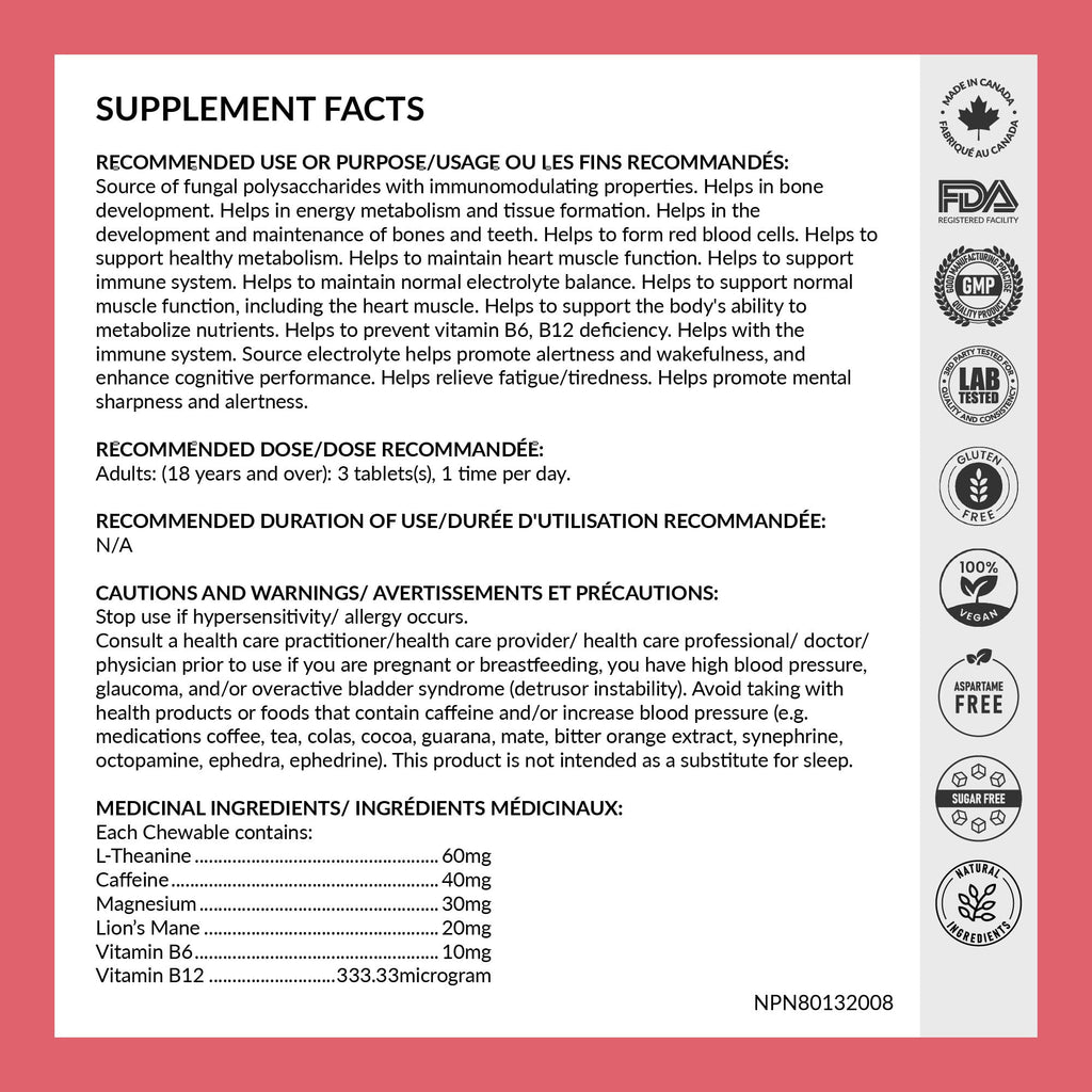 REJUVE+ Focus & Clarity Nootropic Supplement – Brian Boost | L-Theanine, Caffeine, Lion’s Mane, Magnesium, Vitamin B6 & B12 | Brain Support, Memory, Focus & Energy | Mint Flavor (30 Chewables) (1) REJUVE+ buy supplements Au