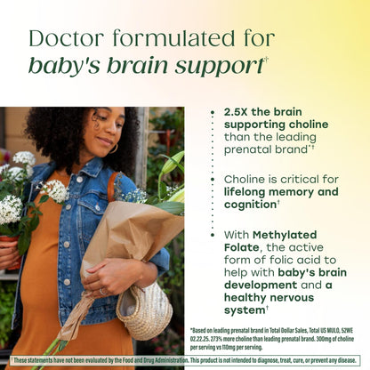 MegaFood Baby & Me 2 Prenatal Vitamin and Minerals - Vitamins for Women - with Folate (Folic Acid Natural Form), Choline, Iron, Iodine, and Vitamin C