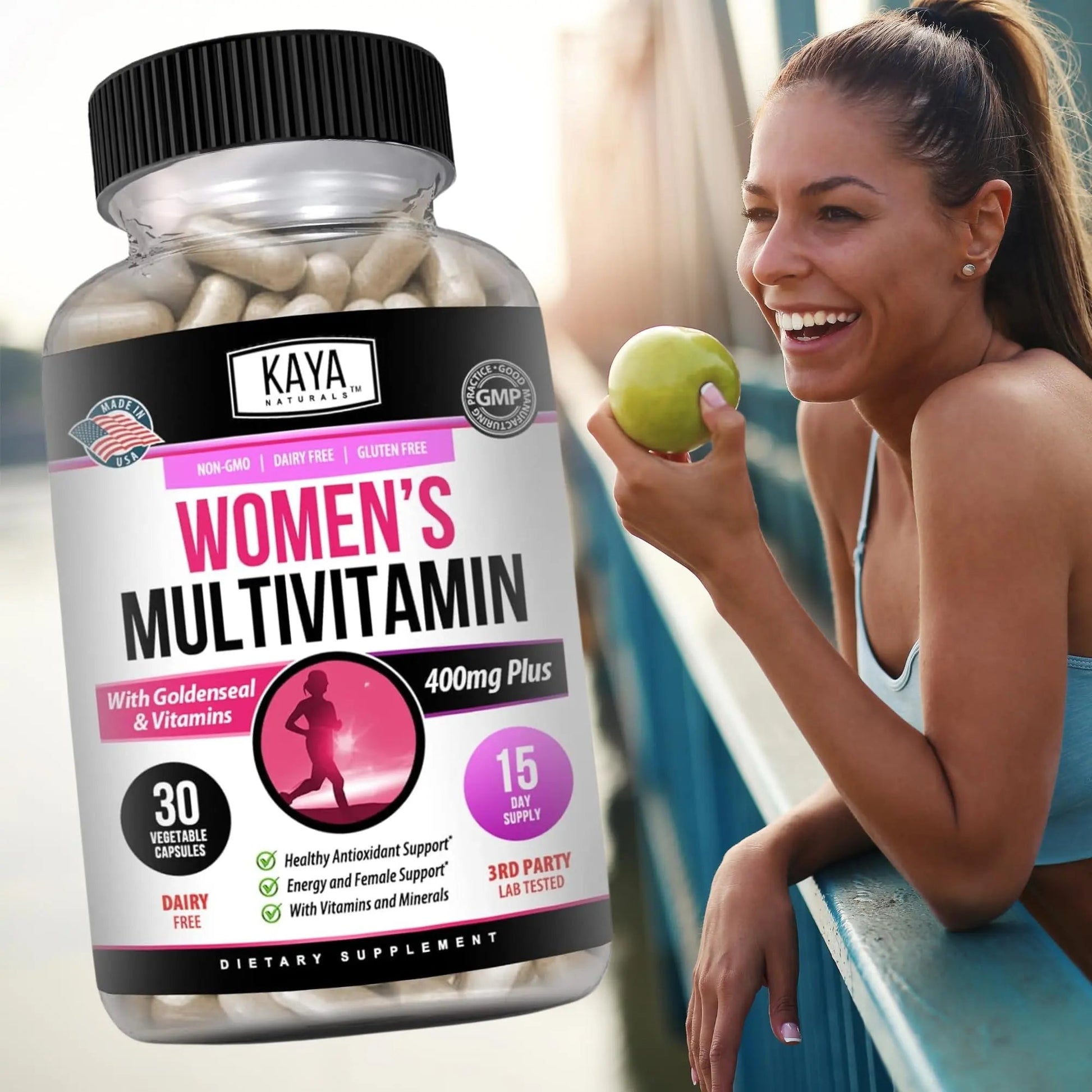 Kaya Naturals Women's Multivitamin, Overall Healthy Antioxidant, and Immune Support, Vitamins A, D, C, E, Biotin Kaya Naturals