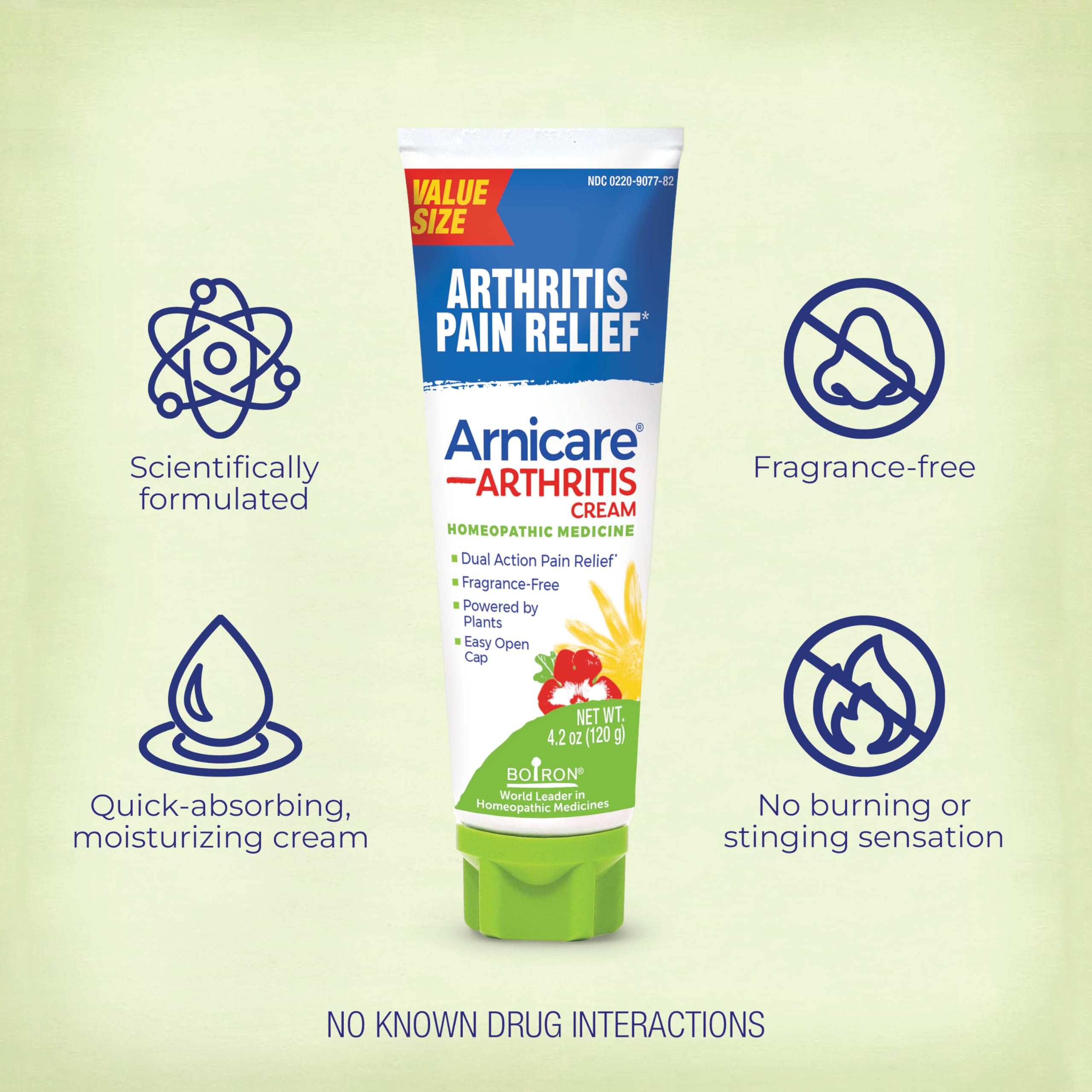 Boiron Arnicare Arthritis Cream for Pain Relief of Knees, Hands, Wrists, Elbows, Joints & Muscles – Quickly Absorbed & Fragrance-Free – 4.2 oz BoironBuy Supplements Australia