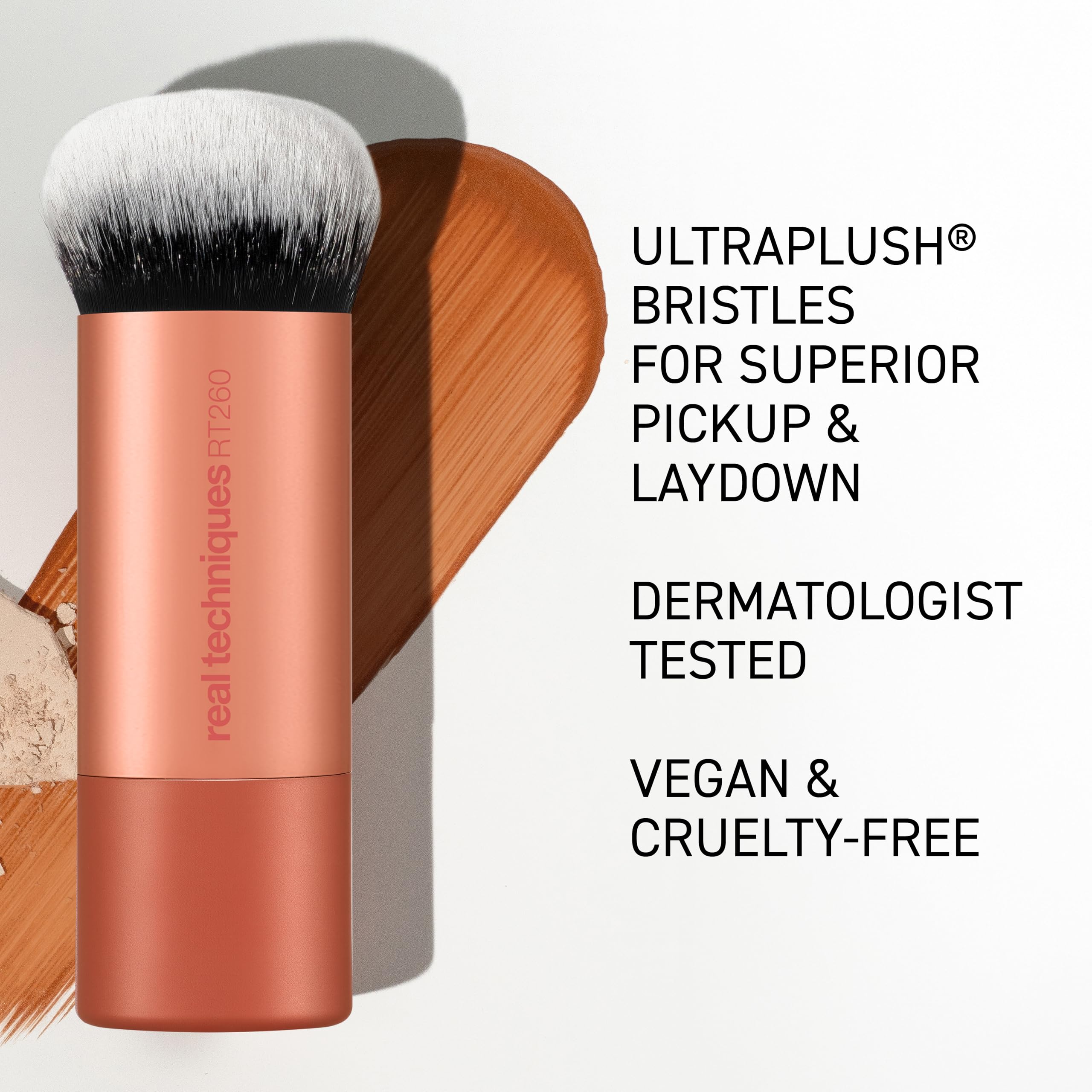 Real Techniques Bubble Blending Makeup Brush, Multipurpose Foundation Brush For Liquid, Cream, & Powder Products, Unique Round Brush Head, Synthetic Bristles, Vegan & Cruelty Free, 1 Count Real TechniquesBuy Supplements Australia