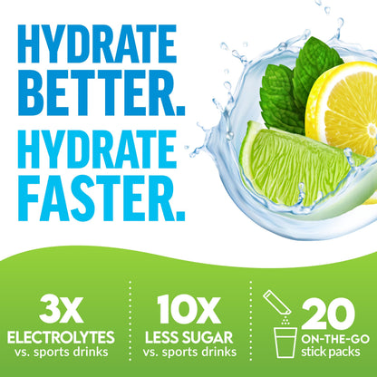 Force Factor Liquid Labs Electrolytes Powder Packets—Lemon Lime—Hydration Packets to Make Electrolyte Water with 5 Essential Electrolytes, Vitamins, Minerals