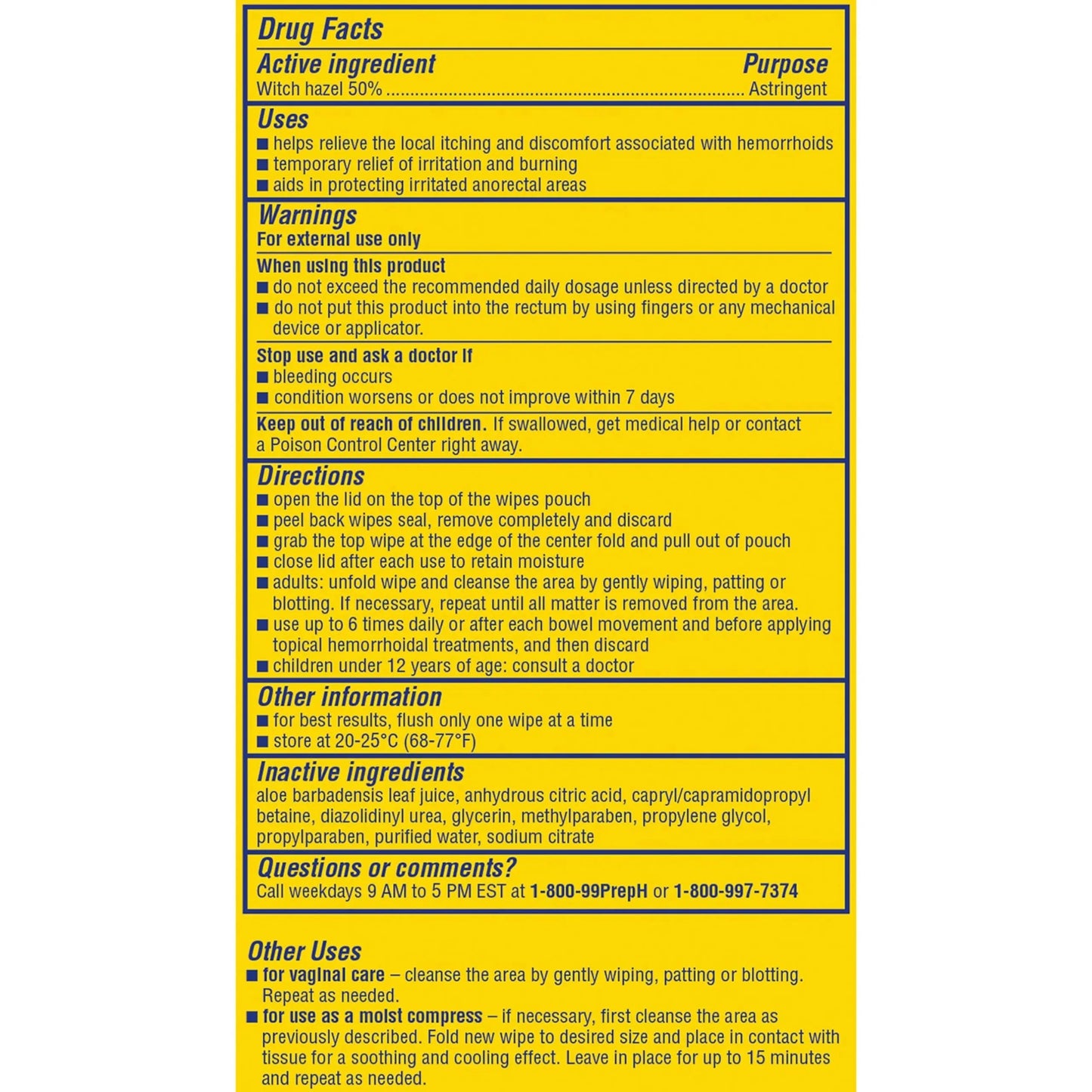 Preparation H Hemorrhoid Flushable Wipes with Witch Hazel for Skin Irritation Relief - 96 Count Preparation HBuy Supplements Australia
