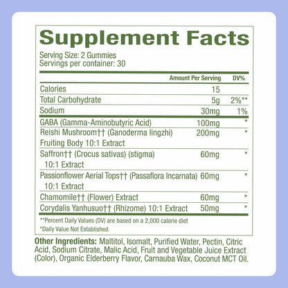 Plant People WonderSleep Mushroom Gummies Supplement for Sleep, No Melatonin with Reishi Super Mushrooms, Wild Elderberry Flavor, Sugar-Free (60 Count)