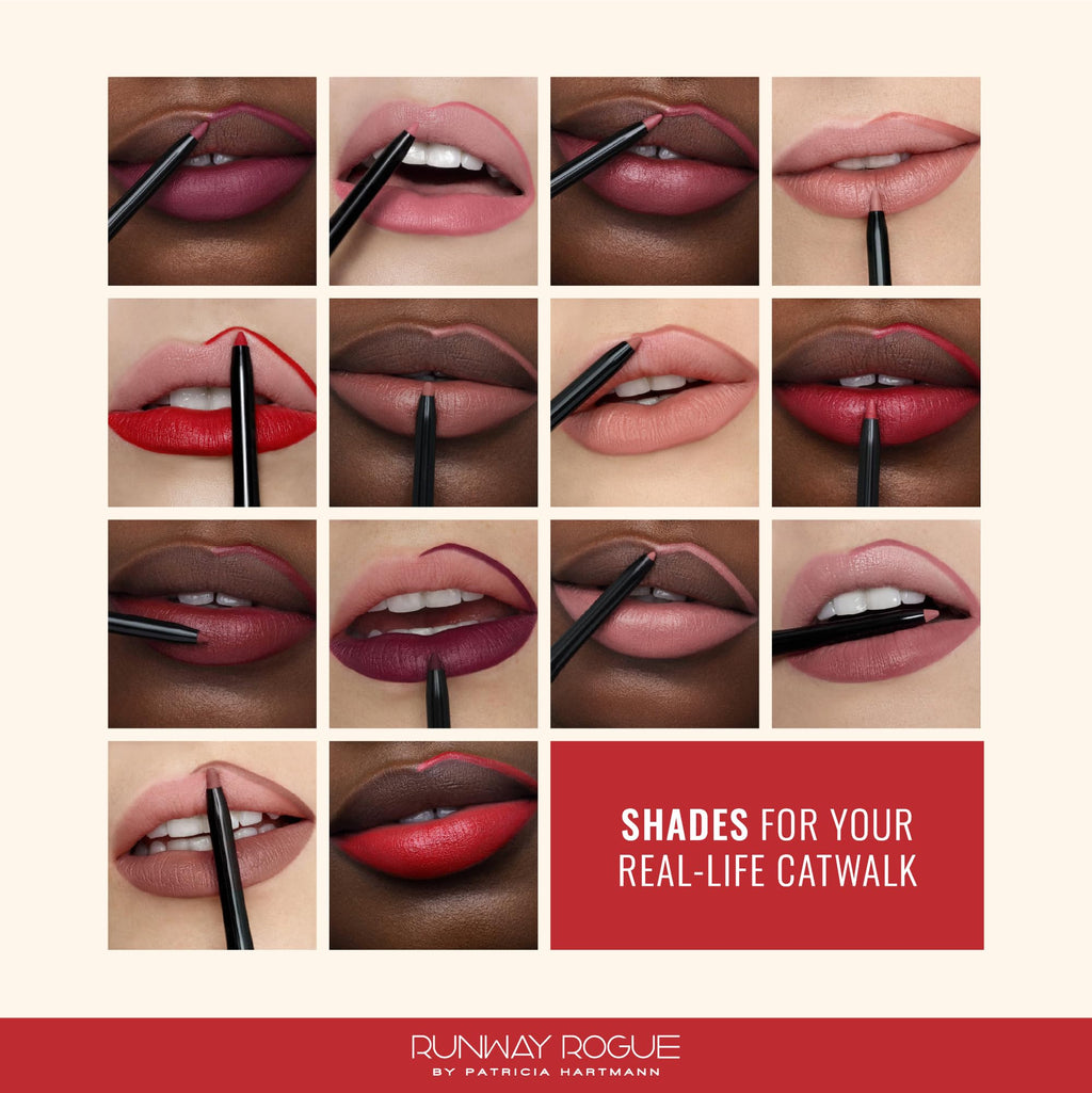Runway Rogue Designer Liner Lip Pencil, Matte Cool Berry-Rose Lip Liner Pencil and Lip Liner Sharpener, ‘Camera Ready’ Runway RogueBuy Supplements Australia