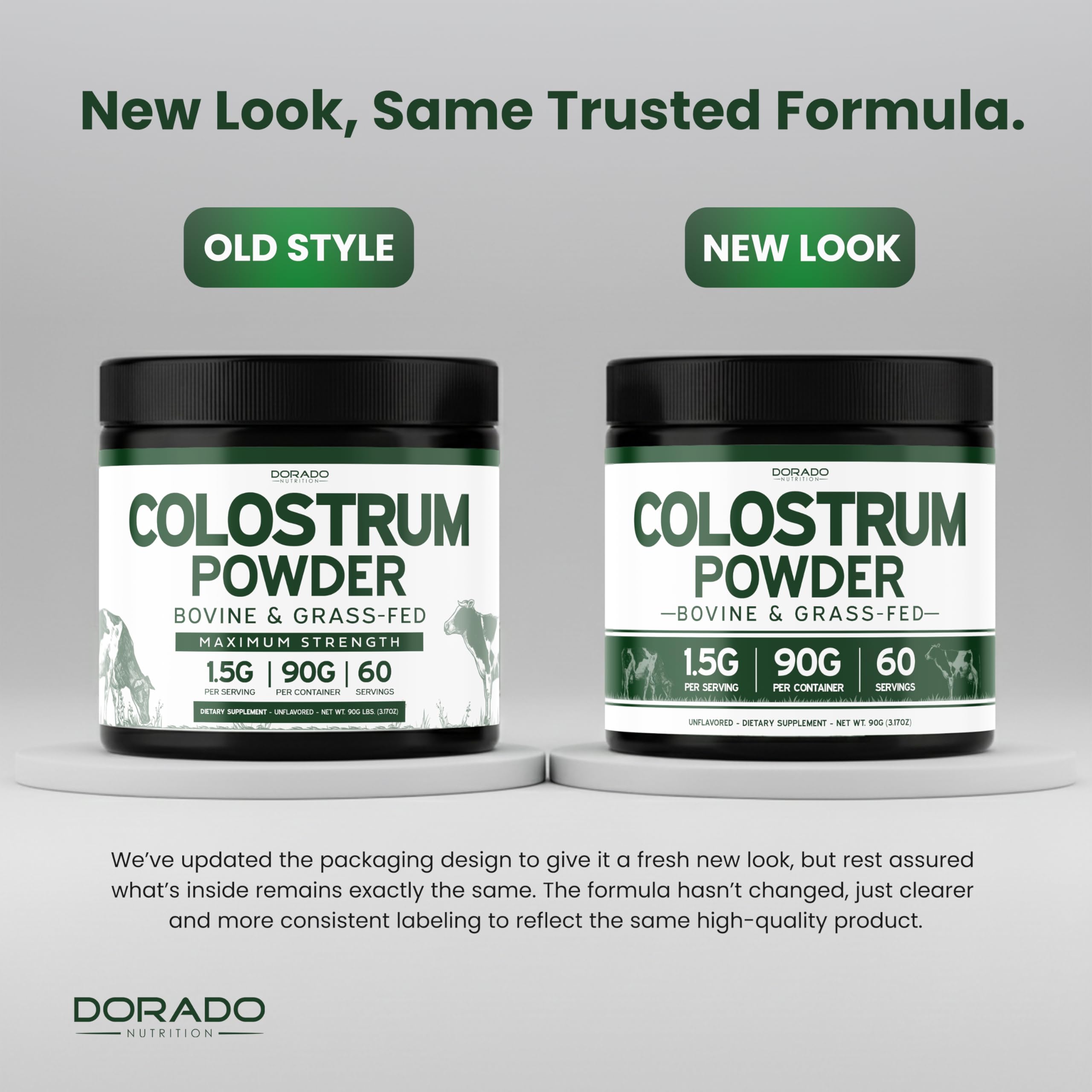 Colostrum Supplement Powder 90g (60 Servings of 1.5g Pure Bovine Colostrum Std. to Contain 20% IgG Immunoglobulins) Grass Fed Powder - No Fillers, Third Party Tested, Unflavored & Non-GMO DORADO NUTRITIONBuy Supplements Australia