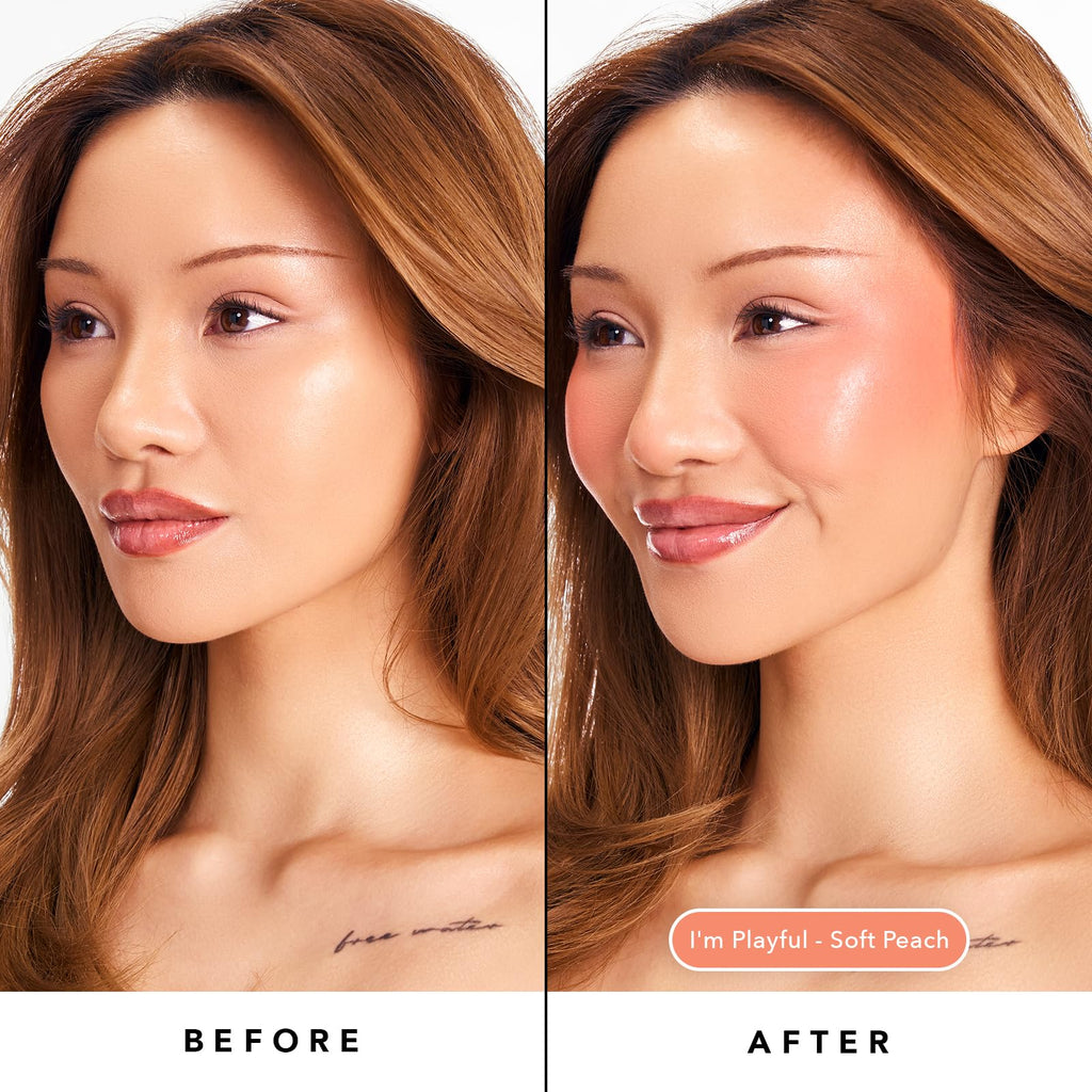 Sacheu Cheek STAY-N Liquid Blush for Cheeks — High Pigment, Buildable, Lightweight Cream Blush for Dewy & Radiant Flushed Cheeks — Long-lasting & Cruelty Free, I'm Playful SacheuBuy Supplements Australia