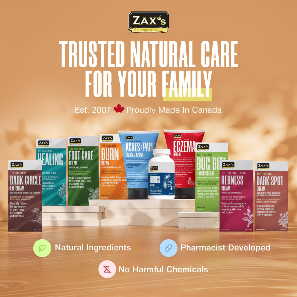 ZAX'S ORIGINAL Bruise Cream - Arnica and Witch Hazel Blend, Gentle on Skin, Plant-Based Ingredients for Skin Care - 28g ZAX'S ORIGINALBuy Supplements Australia