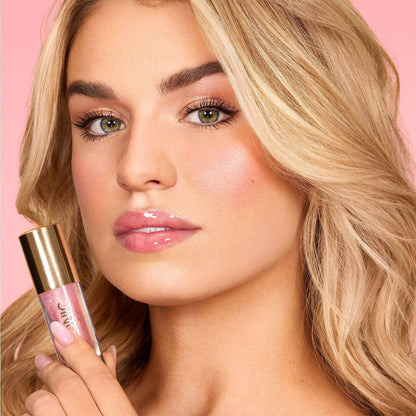 ICONIC LONDON Lustre Lip Oil | Non Sticky, Moisturizing and High Shine Lip Oil, Containing Vitamin C and Hyaluronic Acid, Cruelty Free, Vegan Makeup, Sugar Mama (Pink), 6 mL/ 0.2 Fl Oz ICONIC LONDON buy supplements Au