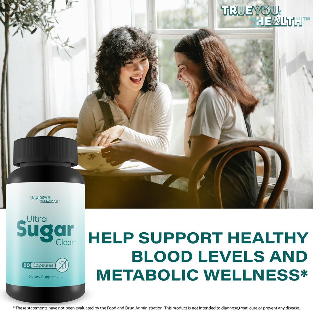 Ultra Sugar Clear - Our Best Blood Cleanse Detox Supplement - Bloodflow Support Supplement - Healthy Circulation Support Supplement - Sugar Balance Supplement - Sugar Health Blood Cleansing Formula True You Health buy supplements Au