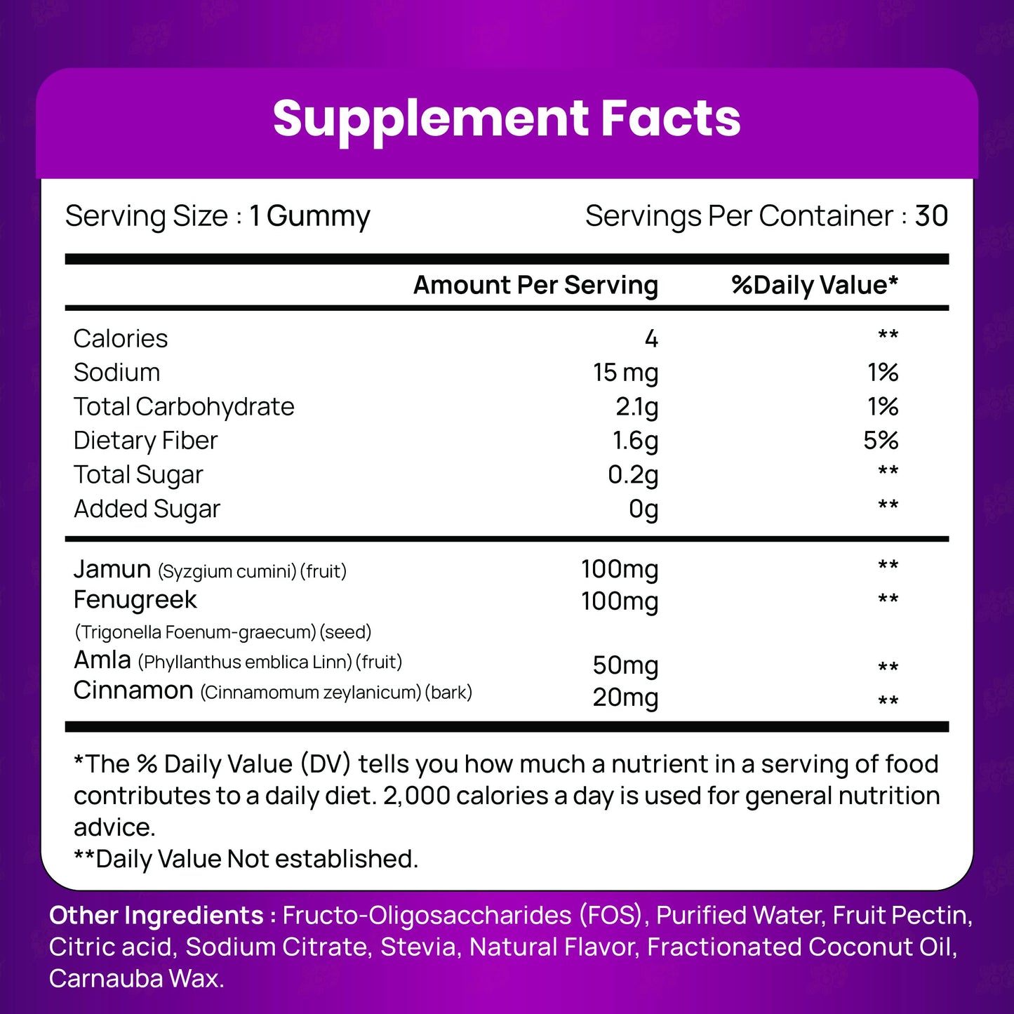TIKDI GlucoPlum Gummy - 30 Count - Supports Healthy Blood Sugar Levels Already Within Normal Range. All Natural with Indian BlackBerry, Fenugreek, Cinnamon, Vegan, No Added Sugar TIKDI buy supplements Au