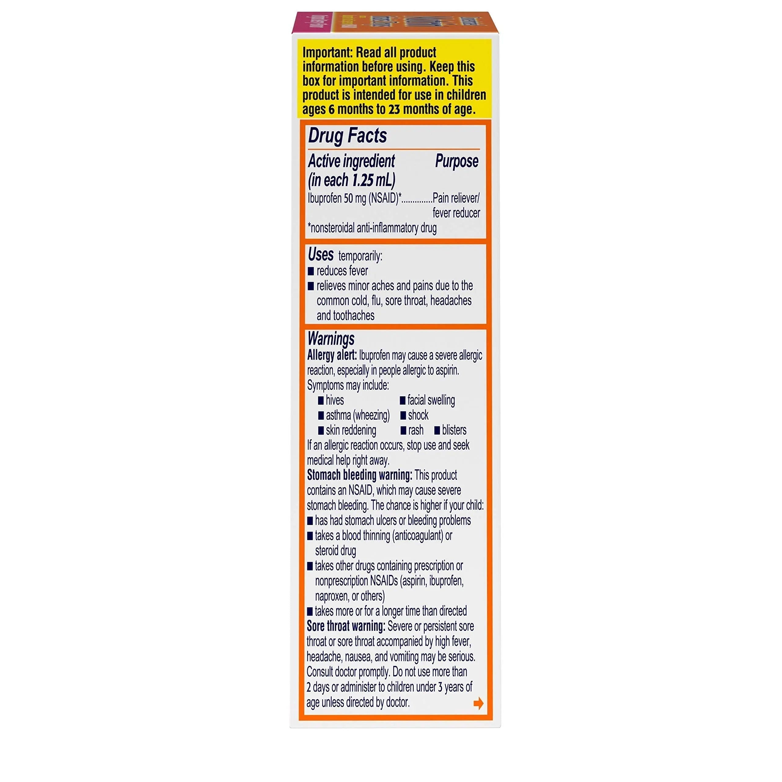 Concentrated Motrin Aspirin, 0.5 Fluid Ounce MotrinBuy Supplements Australia