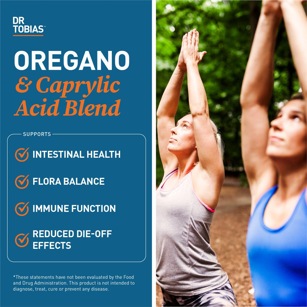 Dr. Tobias Lung Health and Oregano & Caprylic Acid Blend, Supports Lung Cleanse & Detox, Intestinal Health, Immune Support with Prebiotics & Herbs for Women & Men Dr. Tobias buy supplements Au