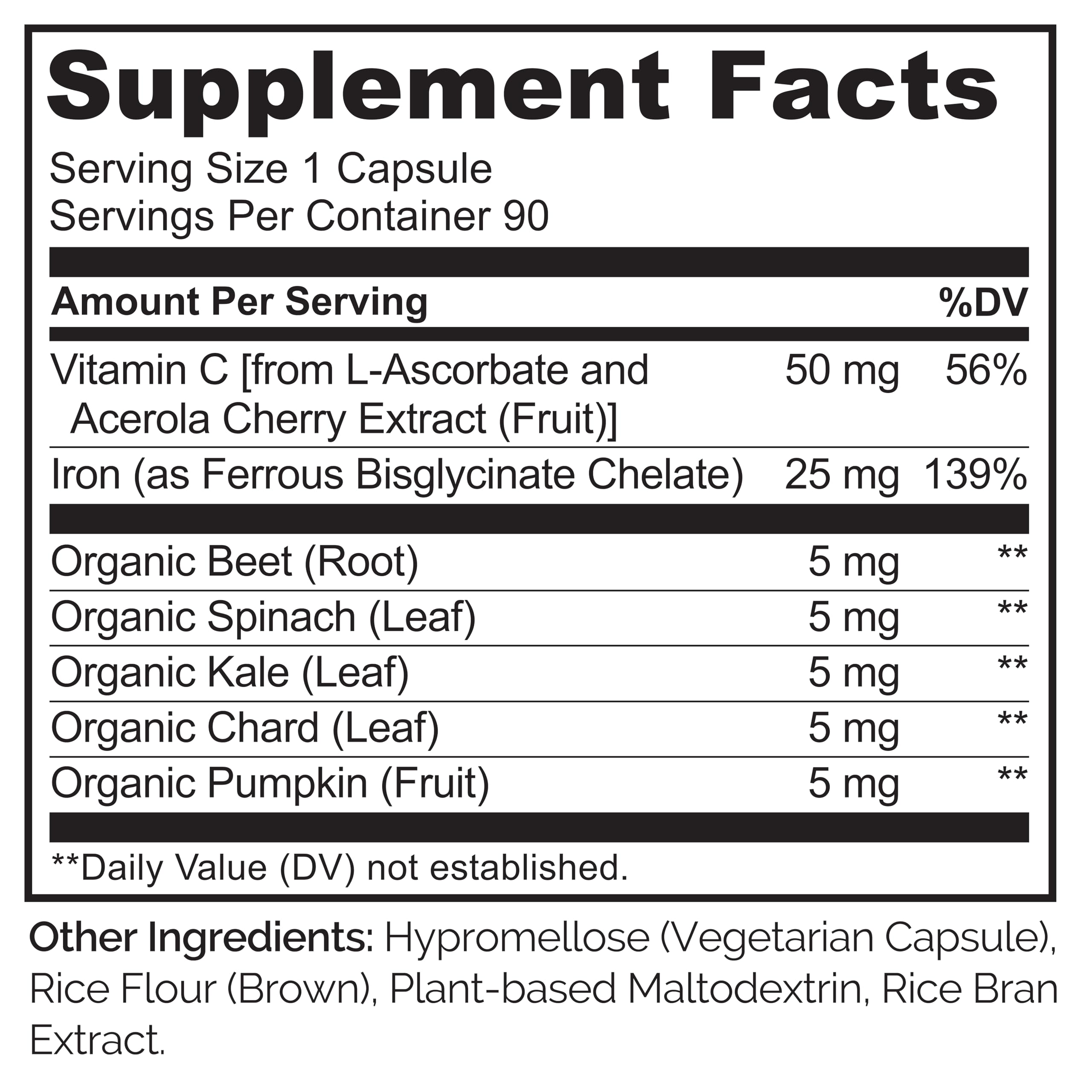 NATURELO Vegan Iron Supplement with Vitamin C and Organic Whole Foods - Gentle Iron Pills for Women & Men with Iron Deficiency Including Pregnancy