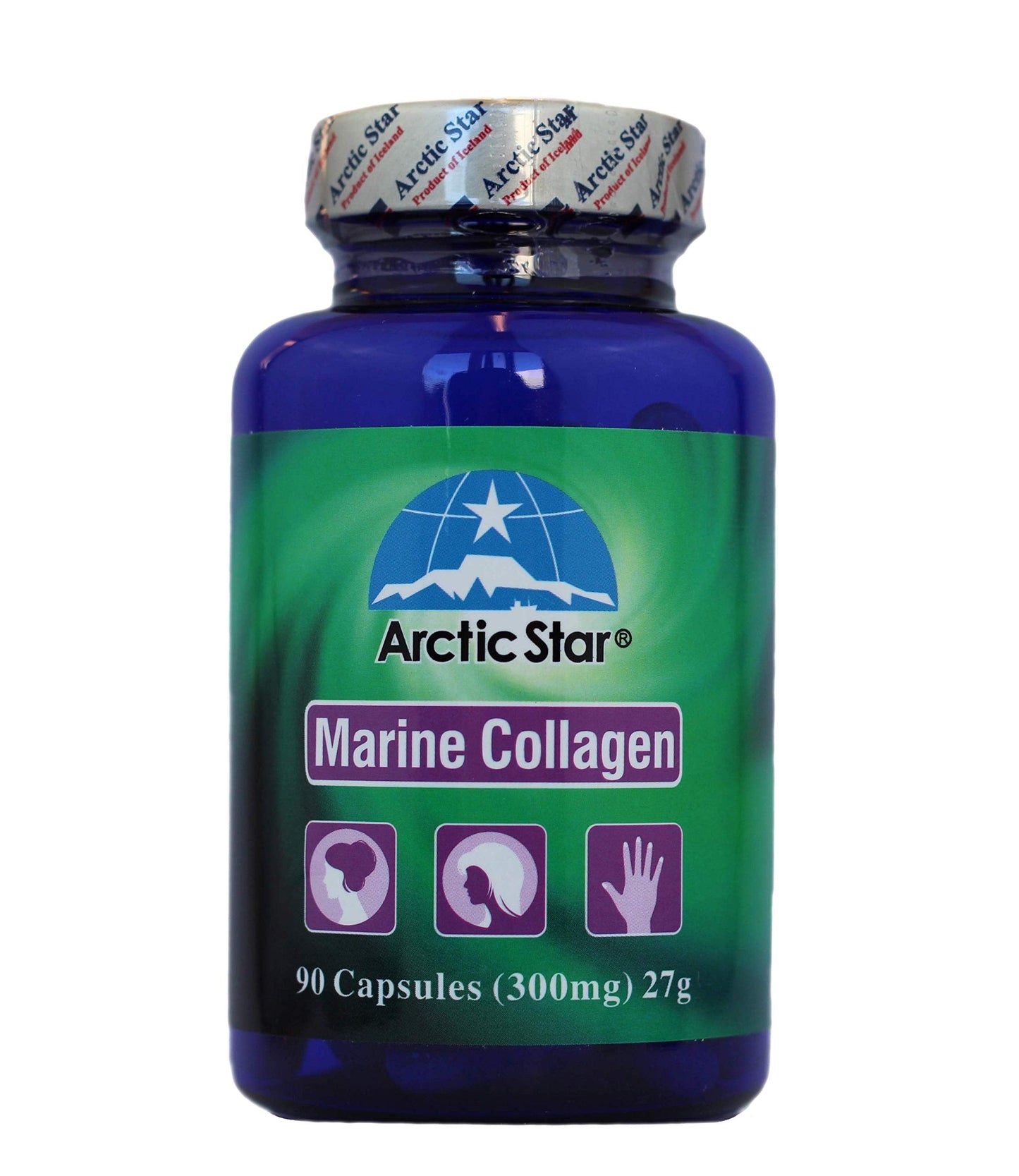 Arctic Star Marine Collagen-Vital Proteins Marine Collagen Peptides Supplement Pills for Healthy Skin Hair Nail - Hydrolyzed Collagen from Iceland - Joint Pain & Immune System Booster 90 Capsules