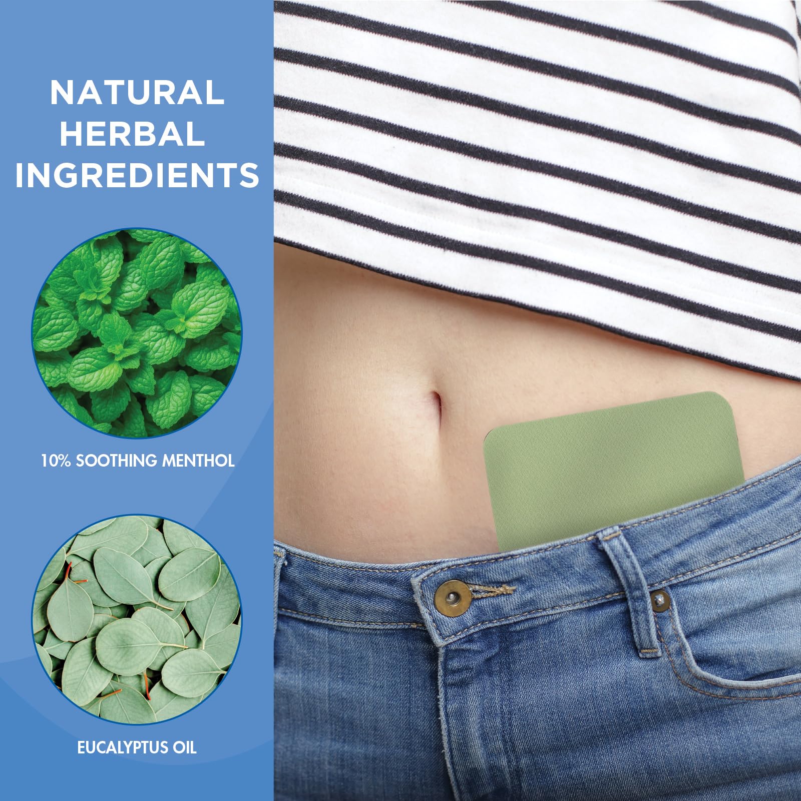 HealthWise Menstrual Pain Relief Bundle | Twenty 10% Menthol + Eucalyptus Period Patches | Generous XL Size Patch | Natural, Therapeutic Care at Home HealthWiseBuy Supplements Australia