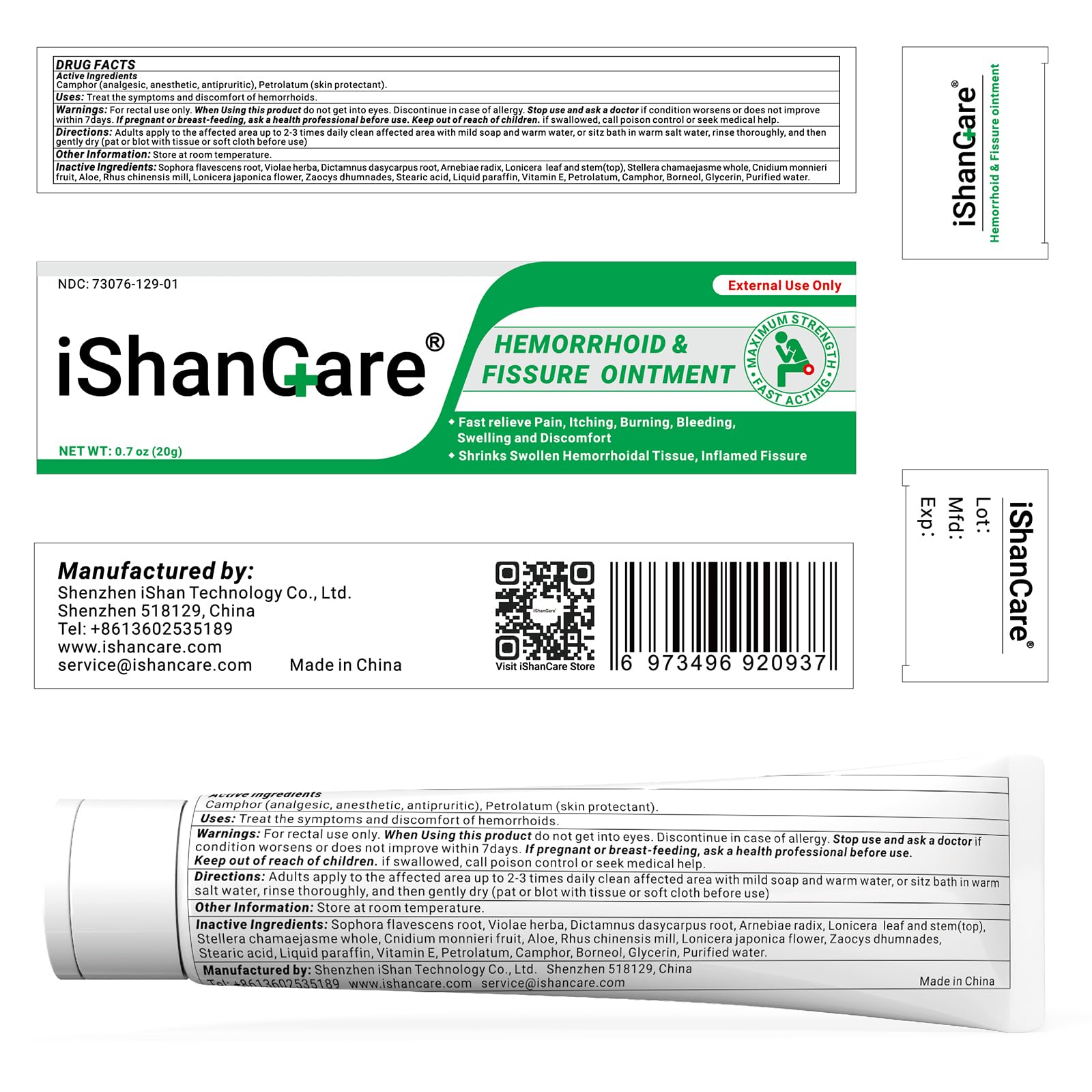 Hemorrhoid Cream, Hemorrhoid & Fissure Treatment Ointment Extra Strength, Relief Anal Pain, Itching, Bleeding, Swelling, Discomfort, Natural Herbs Fast Acting Ingredients, Contains Vitamin E ishancareBuy Supplements Australia