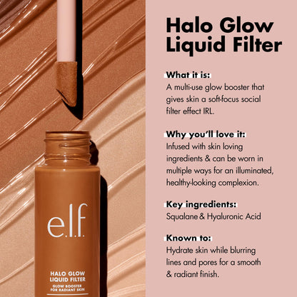 e.l.f. Halo Glow Liquid Filter, Complexion Booster For A Glowing, Soft-Focus Look, Infused With Hyaluronic Acid, Vegan & Cruelty-Free, 3 Light/Medium e.l.f.Buy Supplements Australia