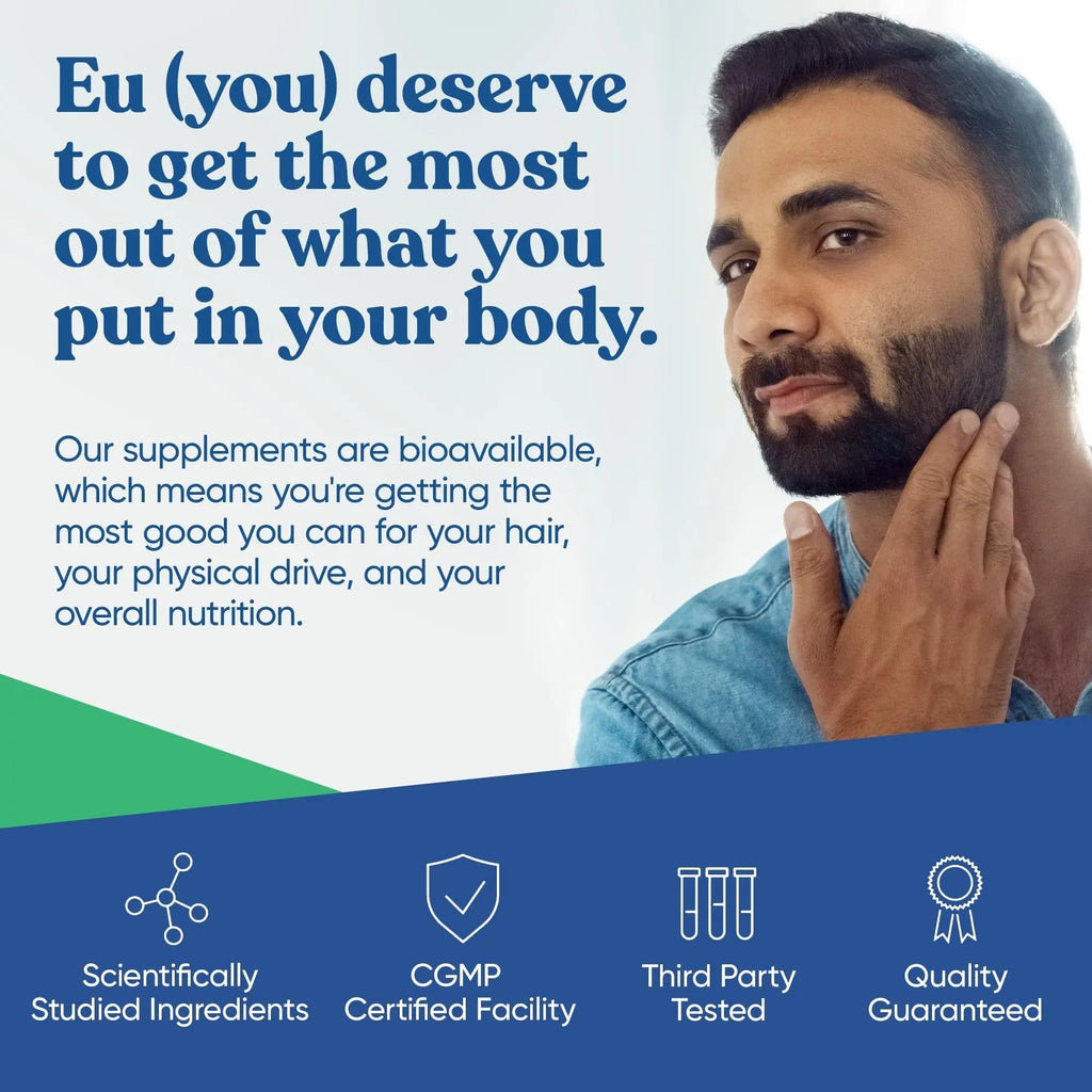 Next Gen Multi for Him Advanced Men’s Multivitamin Supplement – 26-in-1 Multiblend for Beard & Hair Growth, Men’s Reproductive Health Eu Natural
