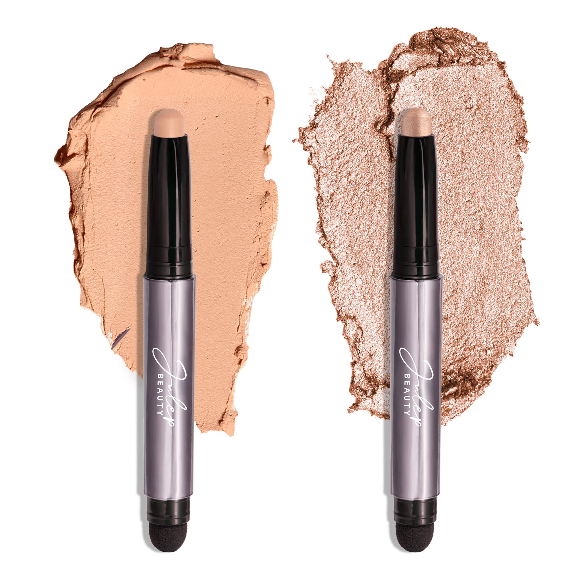 Julep Eyeshadow 101 Crème-to-Powder Waterproof Eyeshadow Stick Duo – Long-Lasting, Crease-Proof, Easy Apply with Built-in Smudger - Desert & Champagne JulepBuy Supplements Australia