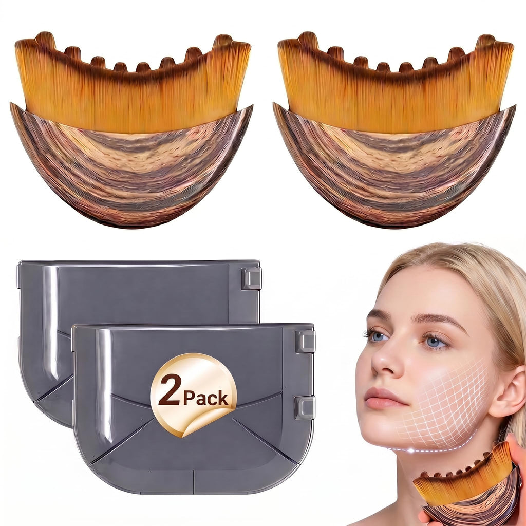 Lymphatic Contour Face Brush,Lymphatic Face Brush,Lymphatic Drainage Brush,Dry Brush,Neck,Chin & Face Sculpting,Anti-Puffiness,Gua Sha & Improves Skin Glow,Skin Care Massage Tools. (2PC) Mustio buy supplements Au