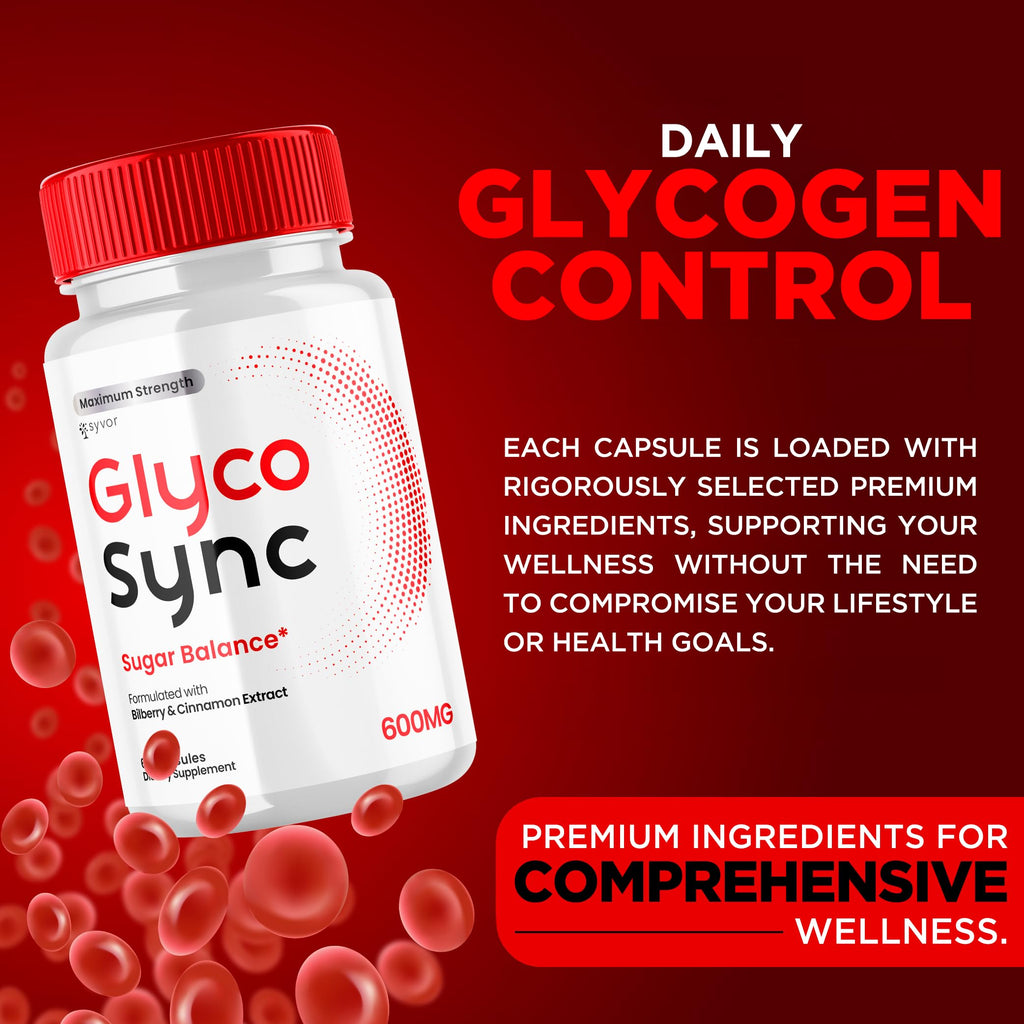 (2 Pack) Glyco Sync Capsules, Official Glyco Sync Balance Pills with All Natural Ingredients, Advanced Formula GlycoSync Joint Health and Wellness Support Max Strength for Men & Women (120 Capsules) Syvor buy supplements Au