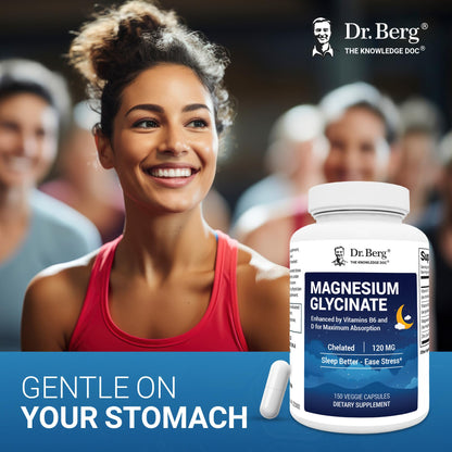 Dr. Berg Magnesium Glycinate 150ct – 4-in-1 Chelated for Muscle, Nerve, Sleep & Stress Support*– w/ D3, B6 & Zinc – 4X Lab-Tested – No Fillers – Formulated in USA, GMP-Certified Dr. Berg Nutritionals buy supplements Au