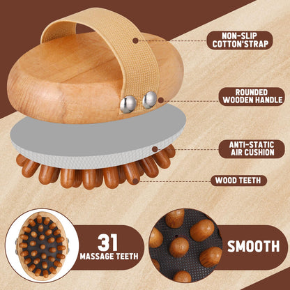 ProSuites Wooden Meridian Massage Body Brush for Cellulite Remover, Cellulite Lymphatic Drainage Massager for Body Shaping ProSuites buy supplements Au