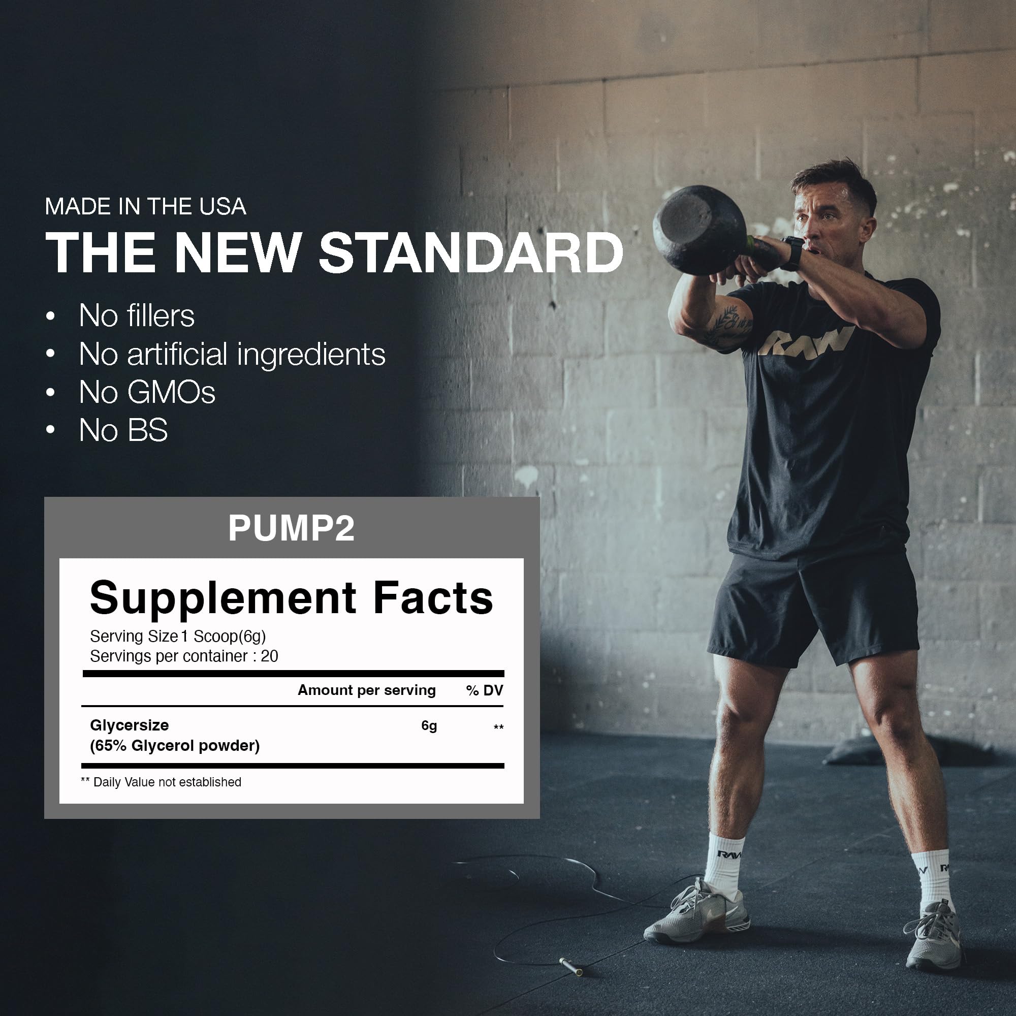 RAW Pump2 Pre Workout | Glycerol Pump Pre Workout Supplement, Pair Pump Supplement for Best Results Or Any Preworkout Powder | Enhanced Hydratio