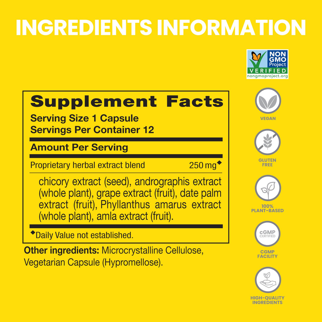 Himalaya PartySmart, 12 Capsule Tube - Alcohol Breakdown Liver Support for a Better Morning After Drinking - Plant Based, Vegan, Non-GMO