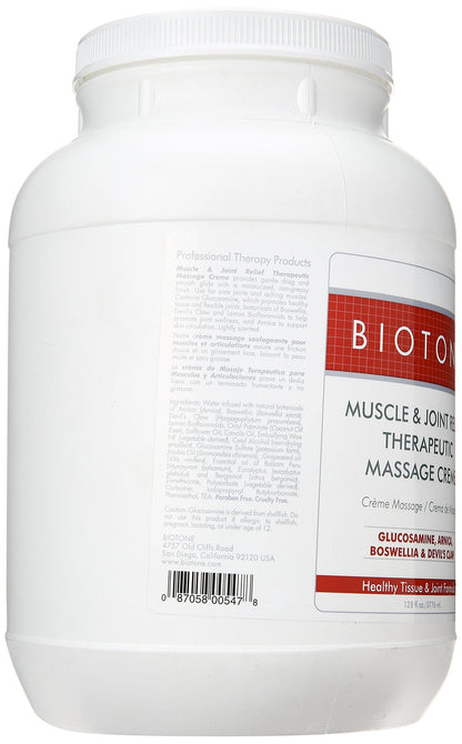 Biotone Muscle & Joint Therapeutic Massage Creme 1Gallon BIOTONEBuy Supplements Australia