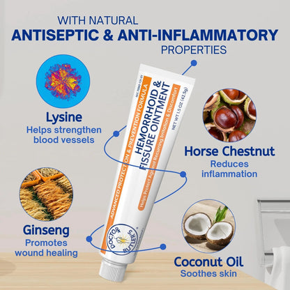 Doctor Butler's Advanced Hemorrhoid & Fissure Ointment – Lidocaine Hemorrhoid Treatment and Fissure Treatment Extra Strength Formula, Heals and Provides Fast Pain and Itch Relief* (1.5 oz.) Doctor Butler'sBuy Supplements Australia