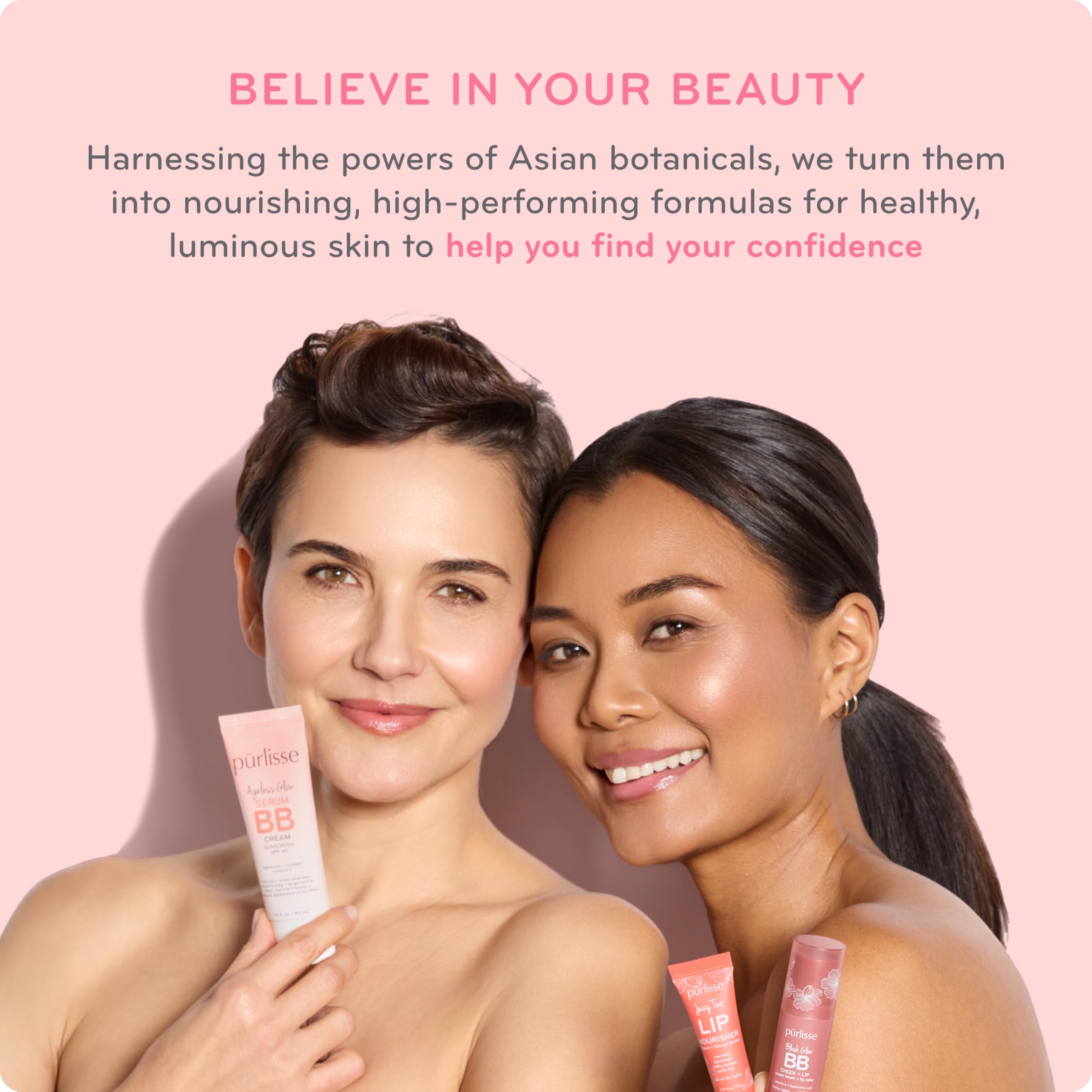 pūrlisse Perfect Glow BB Cream with SPF 30 - Matte Meets Dewy Finish - Enriched with Goji & Hawthorn Berry to Help Improve Skin Texture & Radiance - Medium Golden (1.4 oz) pūrlisseBuy Supplements Australia