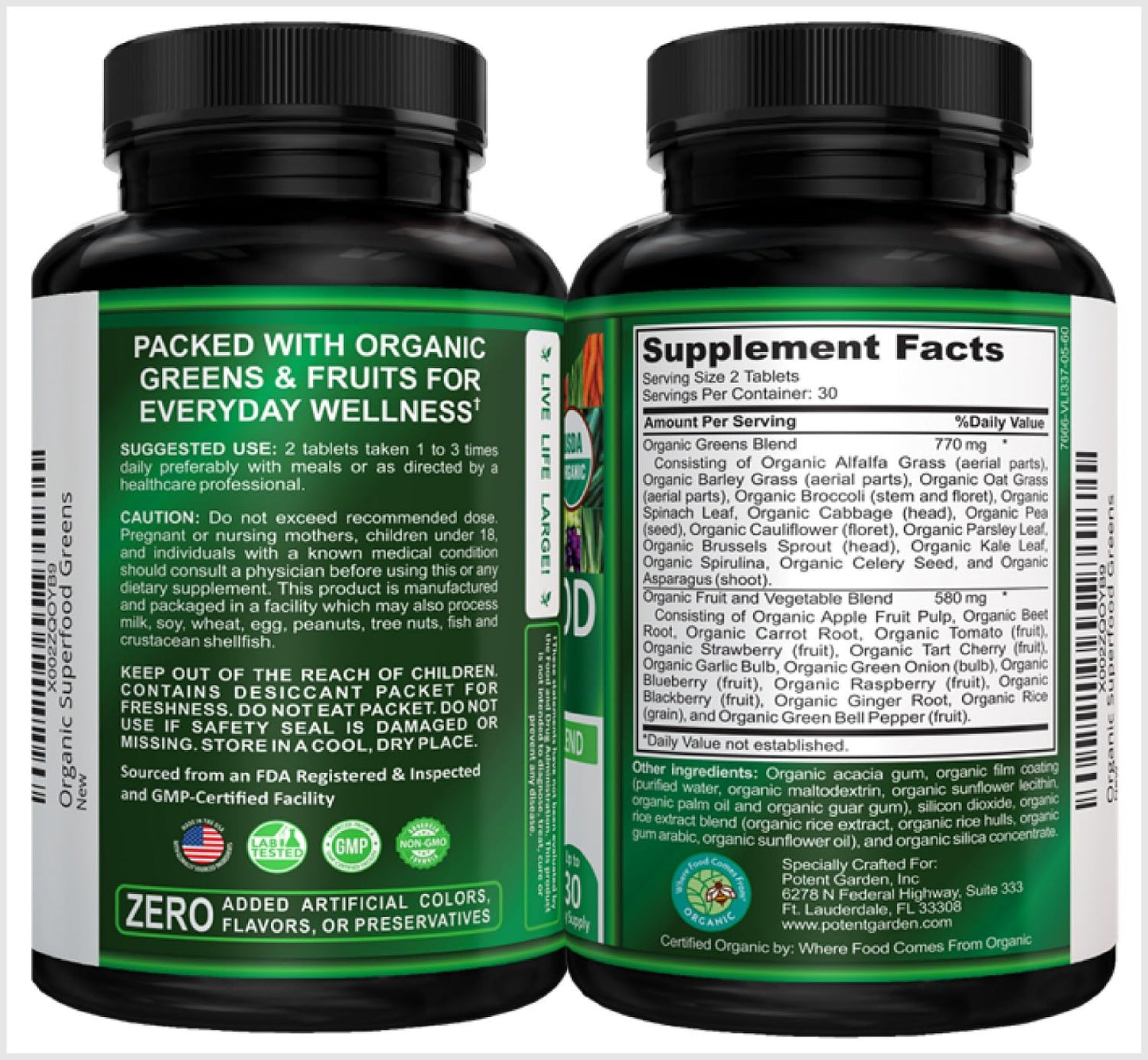 Potent Garden Daily Nutrition Bundle – Superfood Greens + Multivitamin Potent Garden buy supplements Au