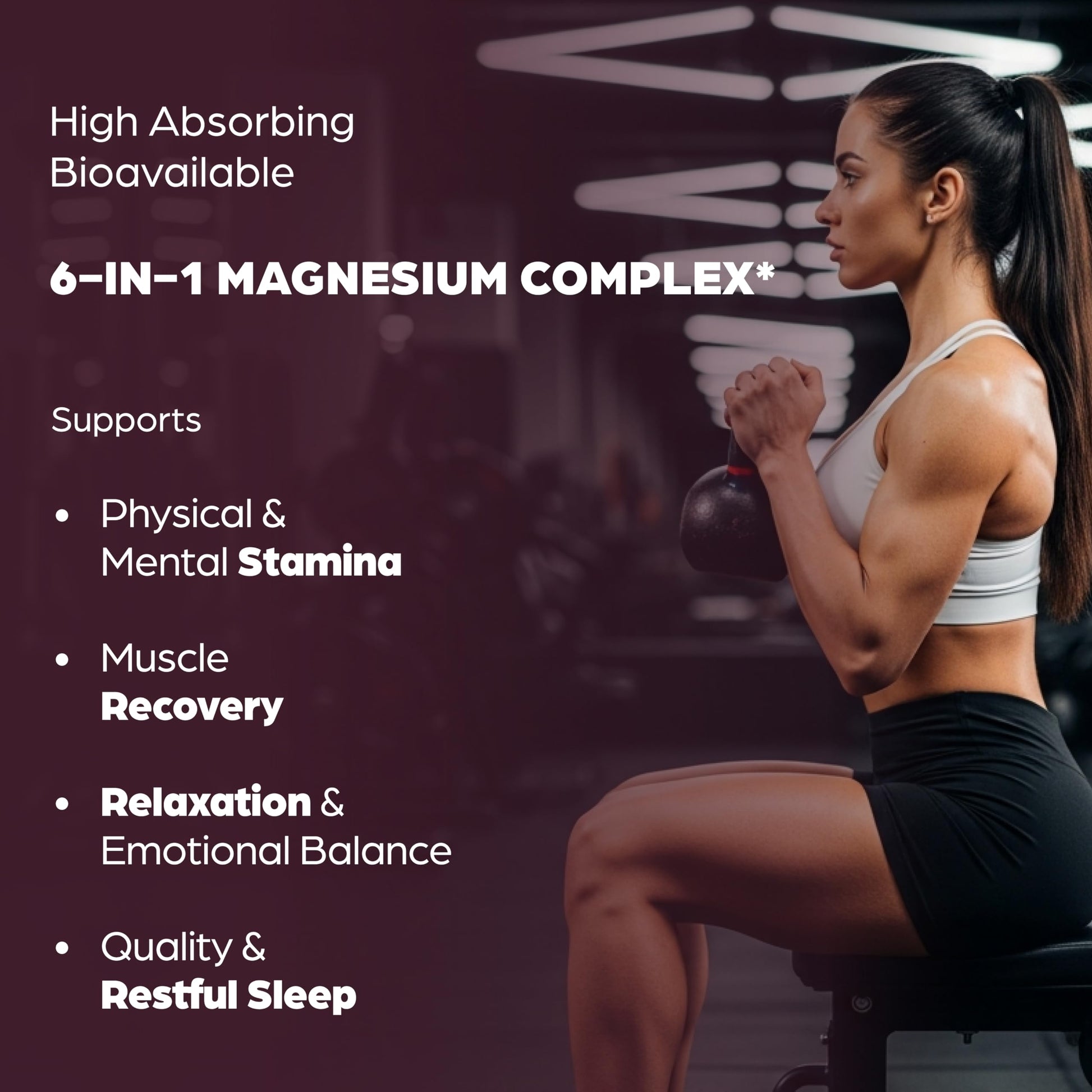 Complete Magnesium Complex 500mg for Women & Men | 120 Capsules | 6 in 1 Mag Supplement with Zinc | Quality Sleep & Muscle Health | Glycinate, Citrate, Malate, Oxide, Aspartate, Lysinate Glycinate SANDHUHERBALS buy supplements Au