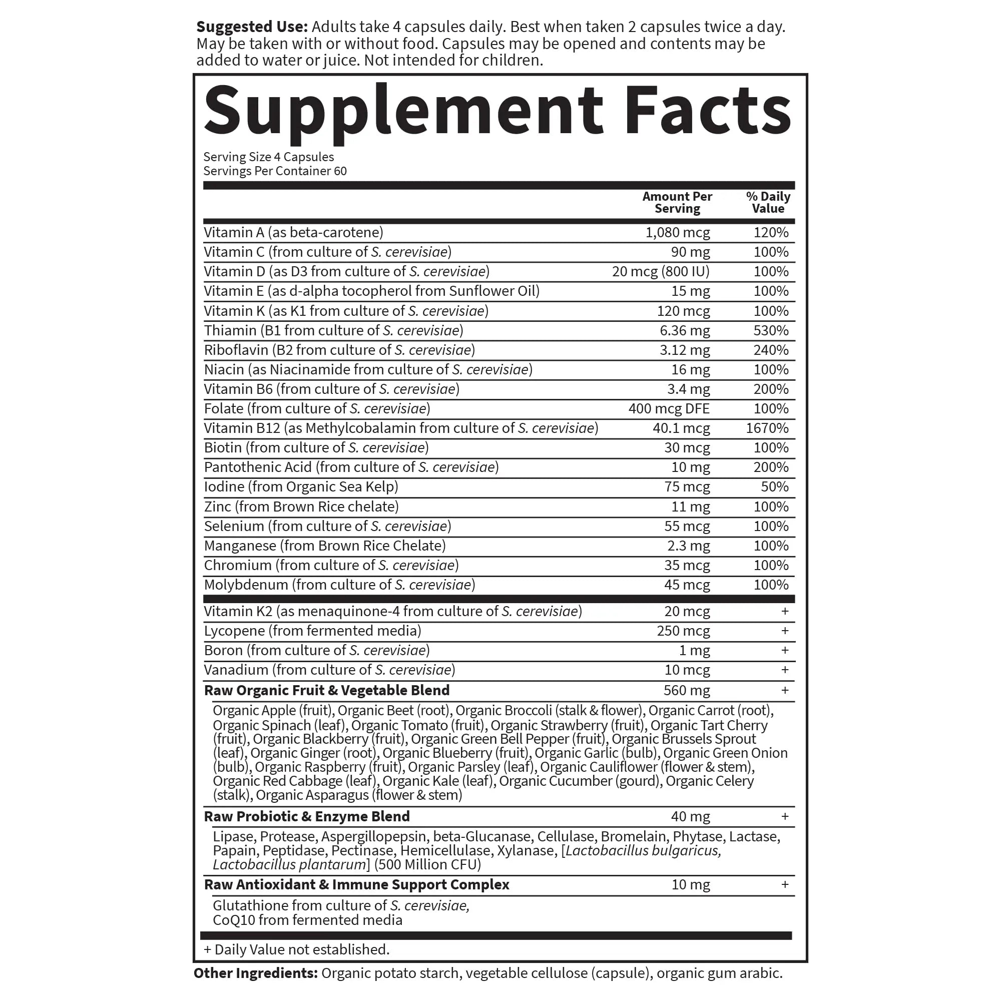 Garden of Life Vitamin Code, Whole Food Multivitamin for Men, 240 Vegetarian Capsules Garden of Life