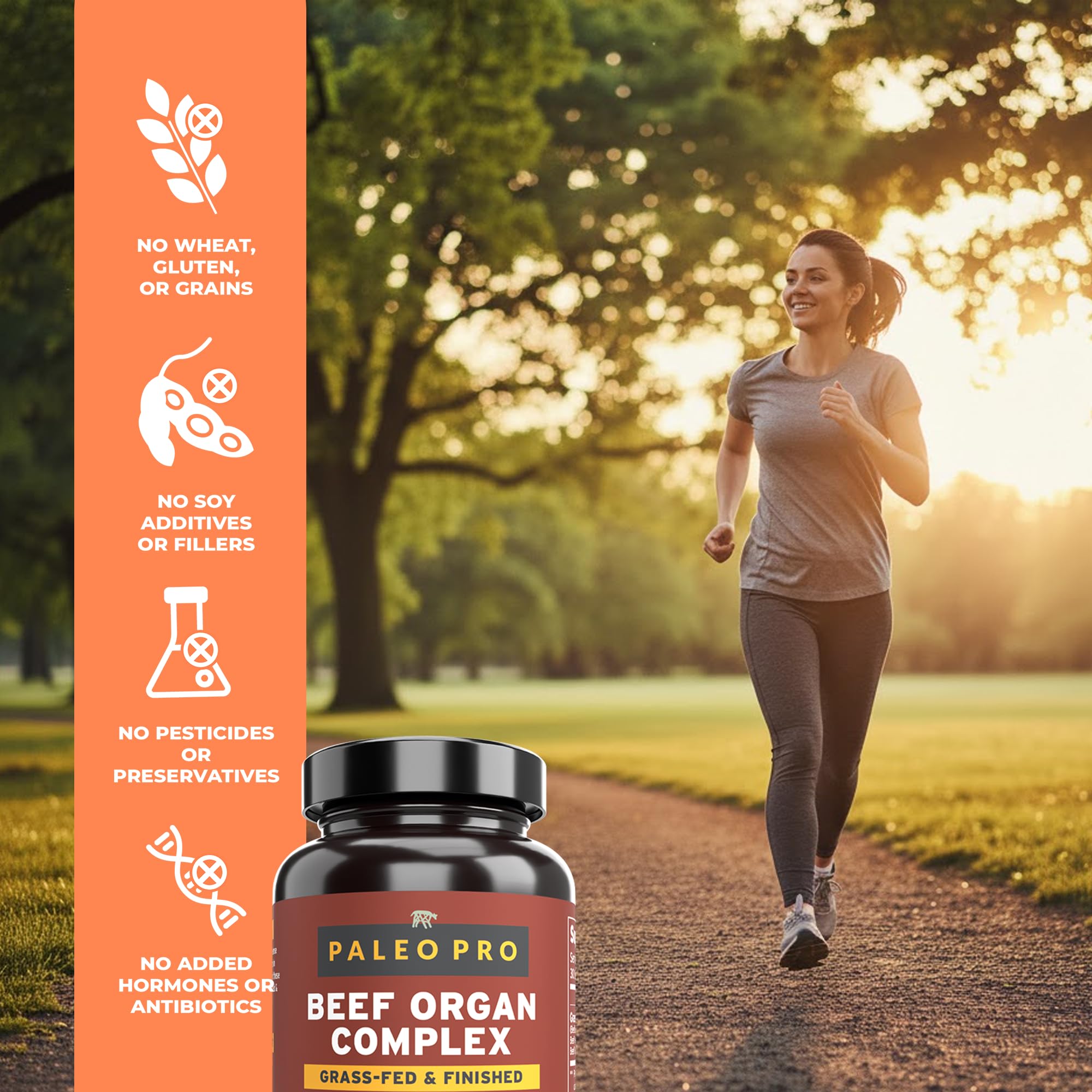 Paleo Pro O.G. Blend Premium Beef Organs Capsules, Kidney, Heart, Liver, Spleen and Pancreas from Grass Fed & Pastured Cows, Dietary Supplement, No GMO, 180 Capsules (Beef Organ Complex) Paleo ProBuy Supplements Australia