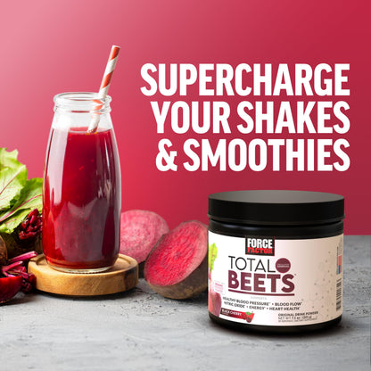 Force Factor Total Beets Superfood Beet Root Powder 2-Pack, Nitrates to Support Circulation, Blood Flow, Nitric Oxide, Energy, Endurance, Stamina