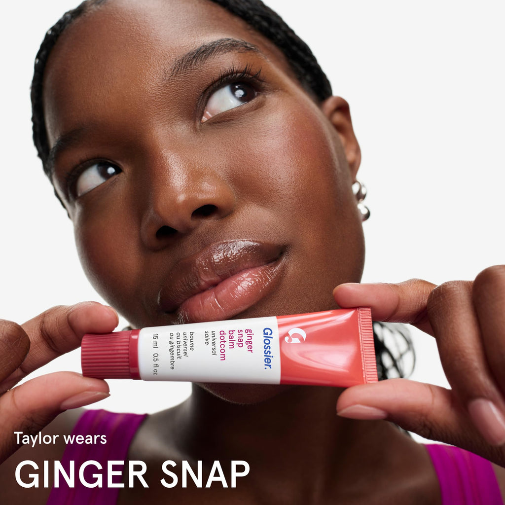 Glossier Balm Dotcom Hydrating Lip Balm Duo - Peppermint Bark & Ginger Snap - Lanolin, Beeswax & Castor Oil for Dry Lips - Nourishing Lip Care Gift Set, 2 x 15ml GlossierBuy Supplements Australia