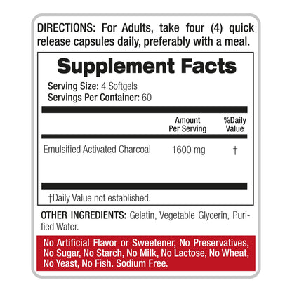 FITO MEDIC'S Lab | Activated Charcoal | 240 caps | Activated Charcoal Pills