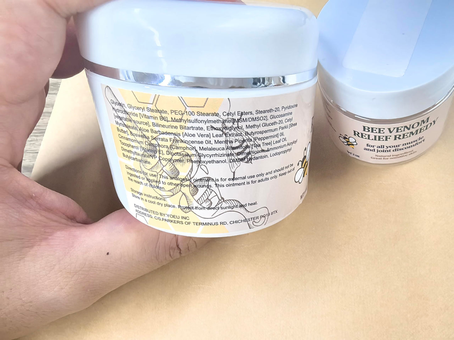 Natural Organic Bee Venom Muscle & Joint Cream, Extra Effective Muscle & Joint Care, for Neck, Hand, Feet, Knee, Muscles, Shoulder, Wrist, Elbow, Ankle, Foot Aches, Arnica, Vitamin B6 KOKOMAANEBuy Supplements Australia