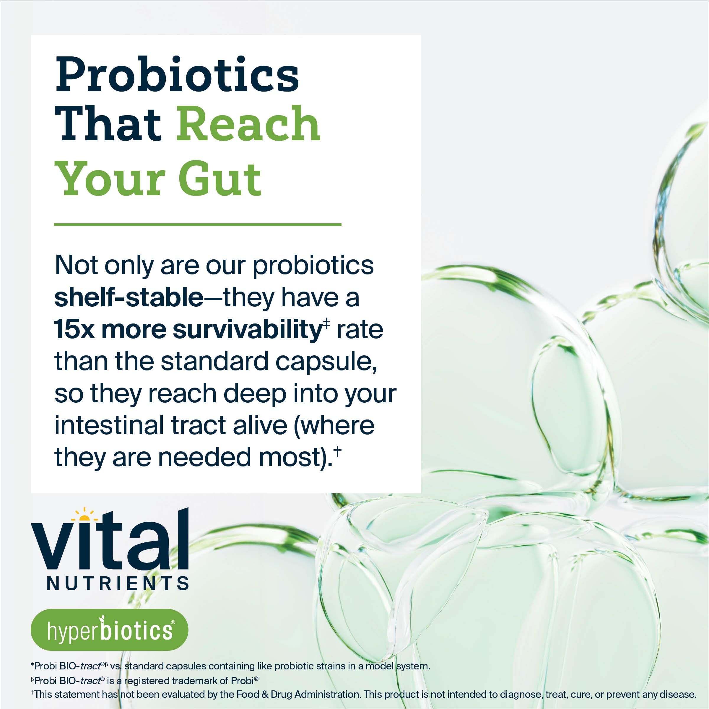 Hyperbiotics Vital Nutrients Prebiotic and Probiotic for Women and Men | 60 Billion CFU | Pre and Probiotics Supports Digestive Health, Constipation,