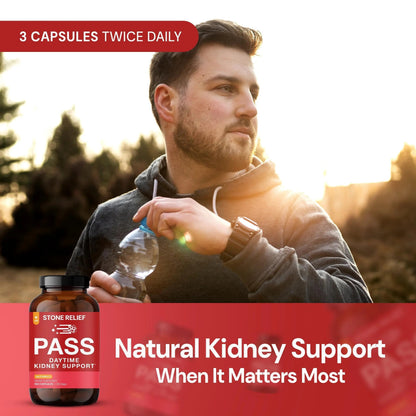 STONE RELIEF Daytime Herbal Kidney Support for Urinary Flow & Comfort | Chanca Piedra Formula – 180 Capsules STONE RELIEFBuy Supplements Australia