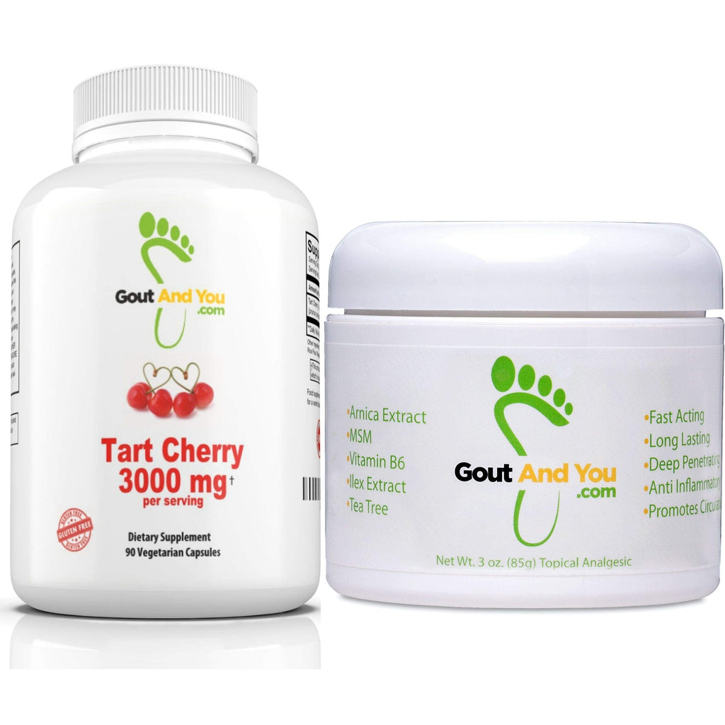 Tart Cherry Extract and Joint & Muscle Relief Cream Bundle Gout and YouBuy Supplements Australia