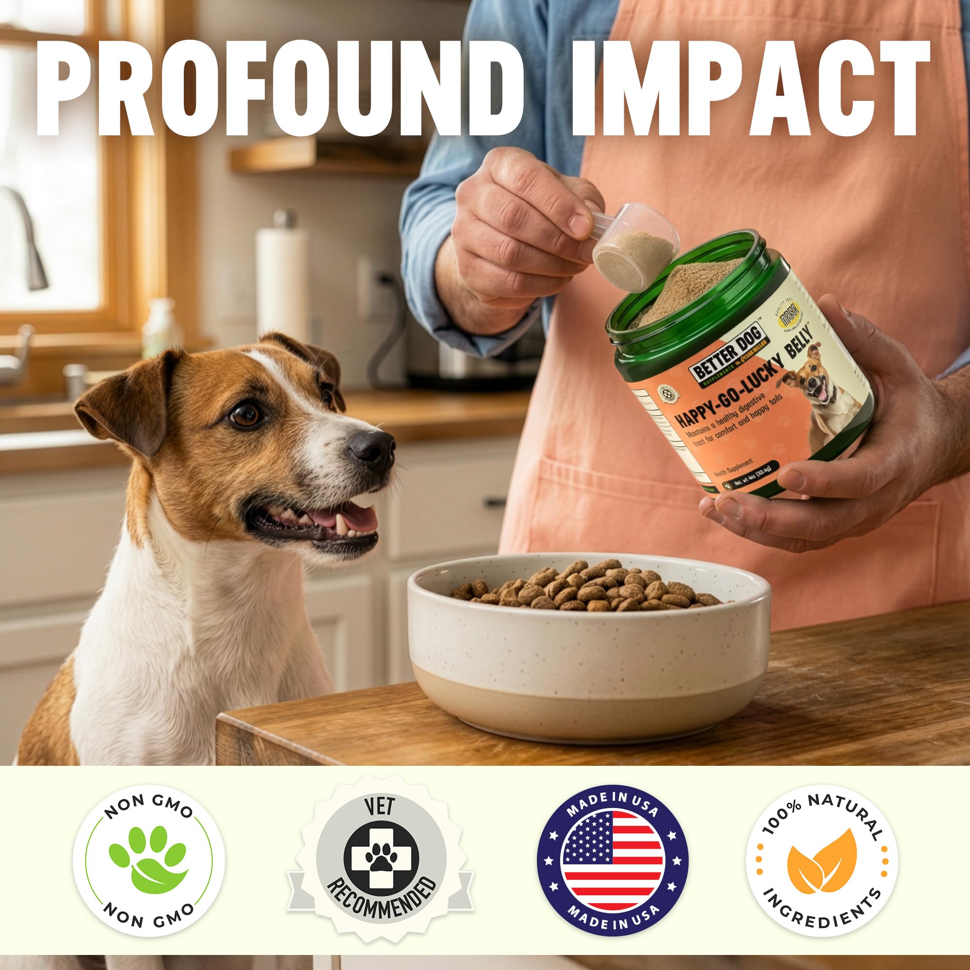 Better Dog Supplements Happy-Go-Lucky Belly by Cesar Millan - Natural Dog Digestive Support Powder – Dog Constipation Relief, Gut Balance & Regularity with Herbal Fiber for Dogs – 4oz (60-Day Supply) Better Dog Supplements By Cesar Millan buy supplements Au