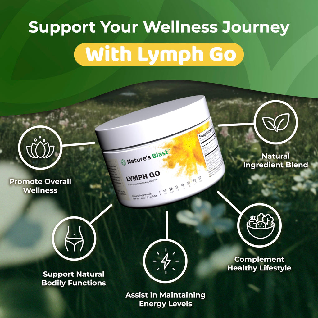 Lymph Go - Lymphatic Drainage Supplement for Women & Men - Lymph System Support - with with Bromelain, Echinacea, Burdock Root, Dandelion, Rutin, Kelp & More - 4.06 Oz - 30 Servings - Tropical Flavor NATURES BLAST buy supplements Au